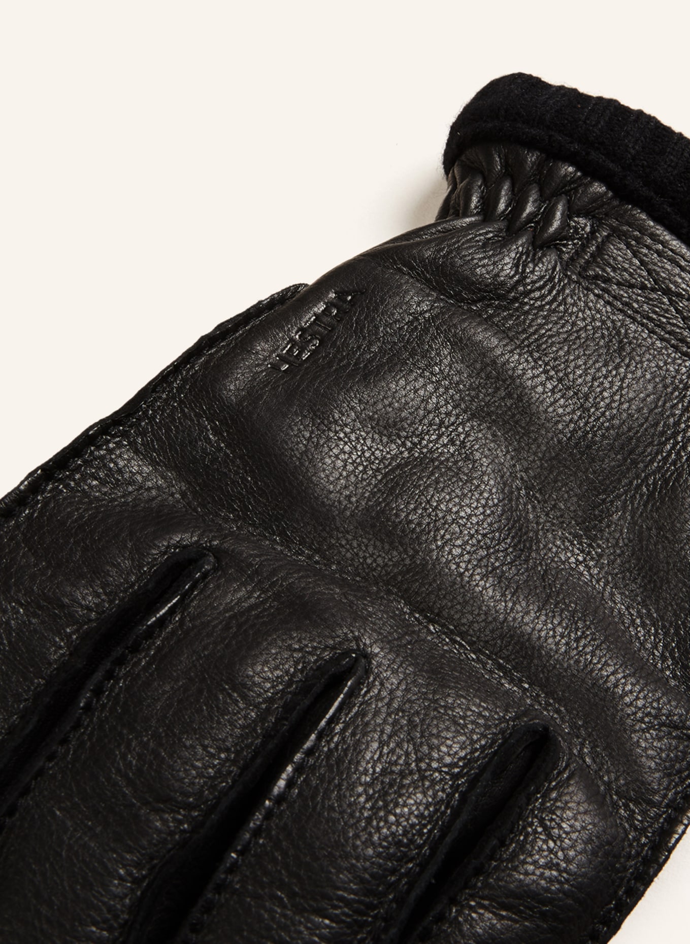 HESTRA Leather gloves, Color: BLACK (Image 2)