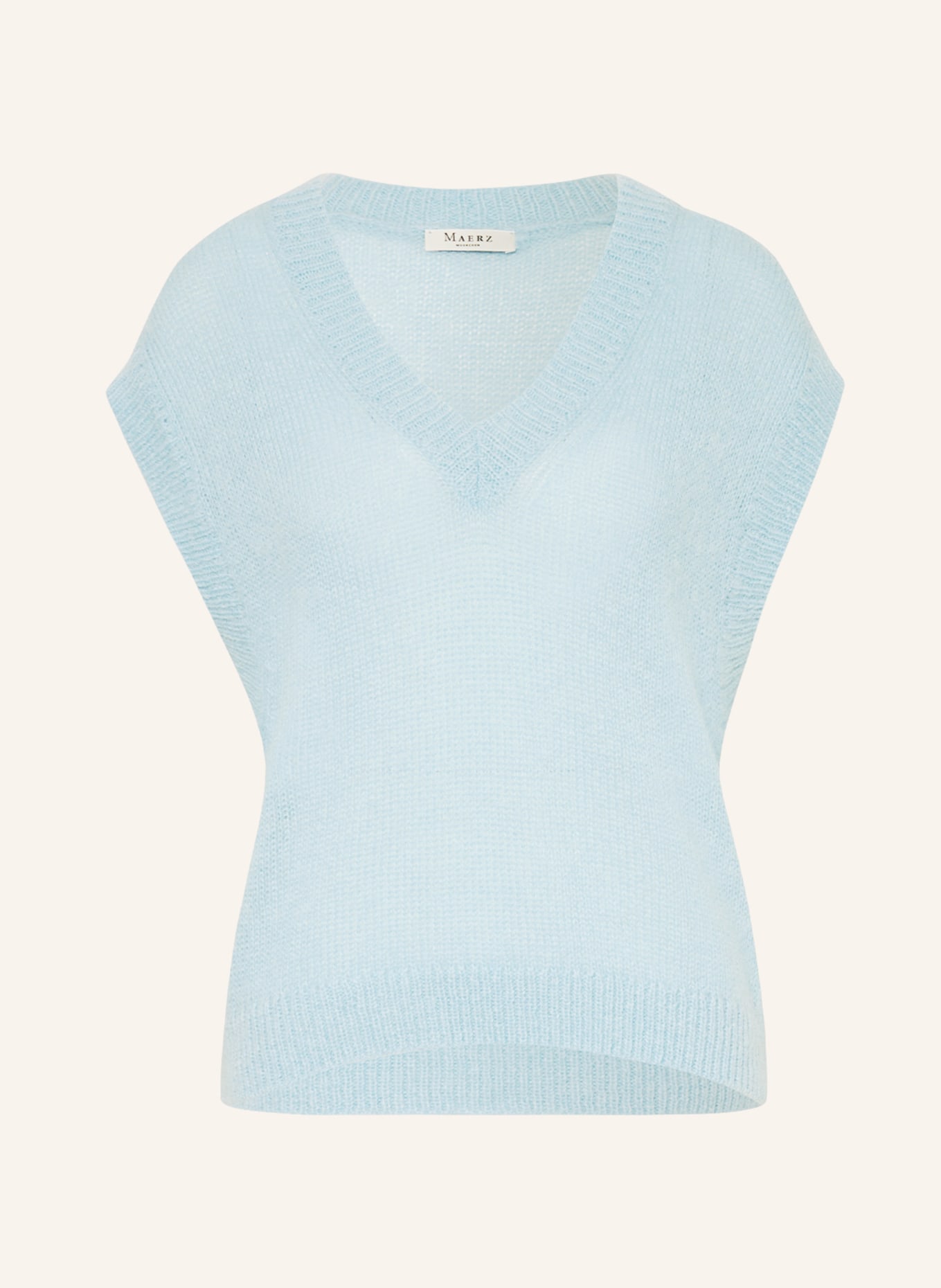 MAERZ MUENCHEN Sweater vest with alpaca , Color: LIGHT BLUE (Image 1)