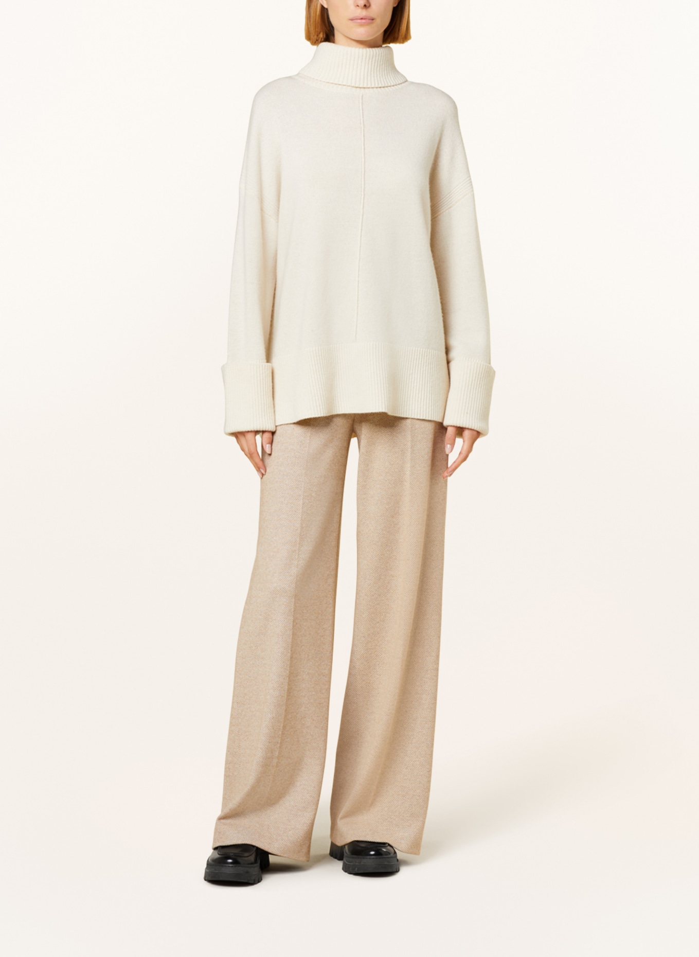 DRYKORN Wide leg trousers BEFORE, Color: CAMEL/ CREAM (Image 2)