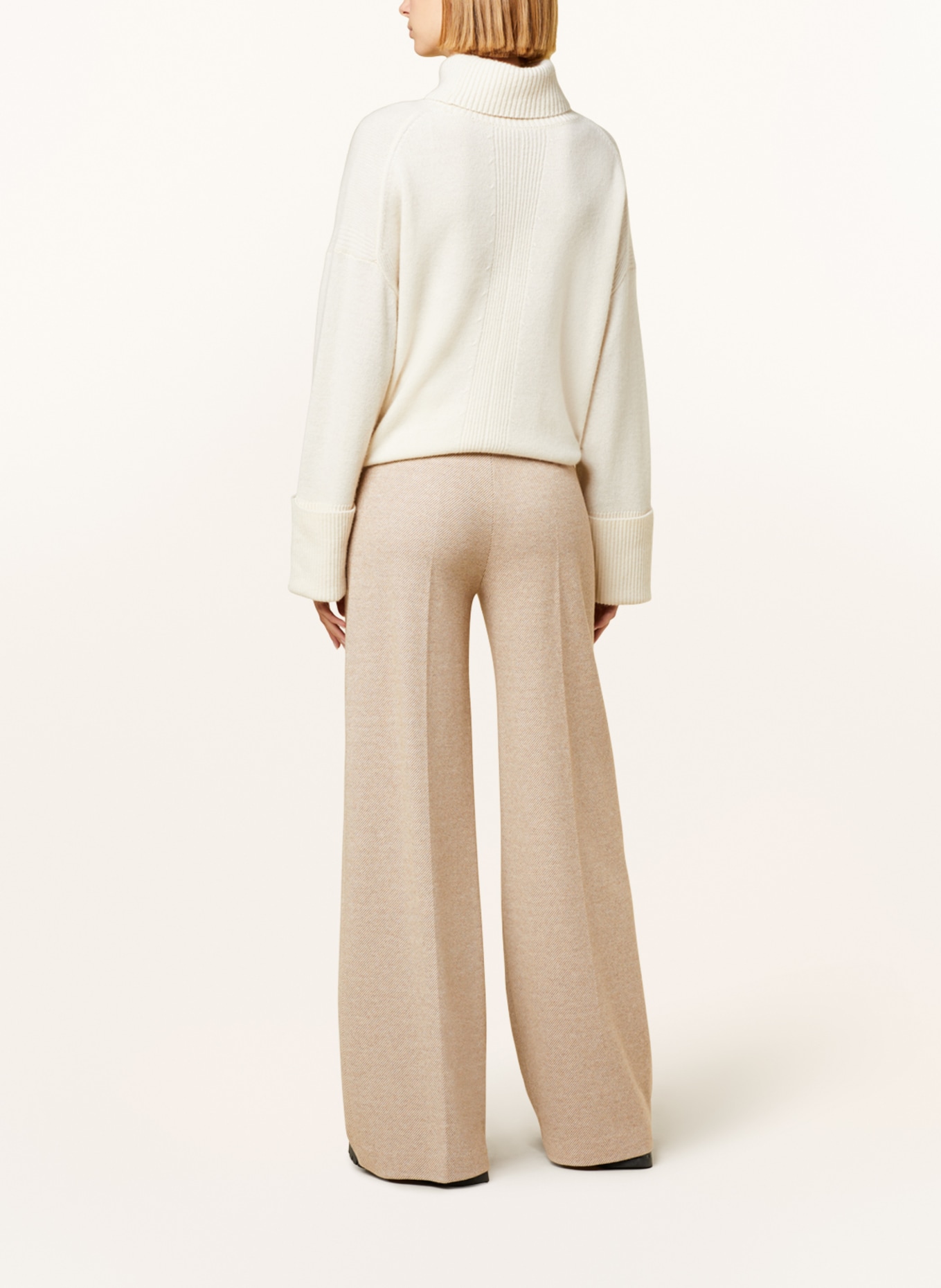 DRYKORN Wide leg trousers BEFORE, Color: CAMEL/ CREAM (Image 3)