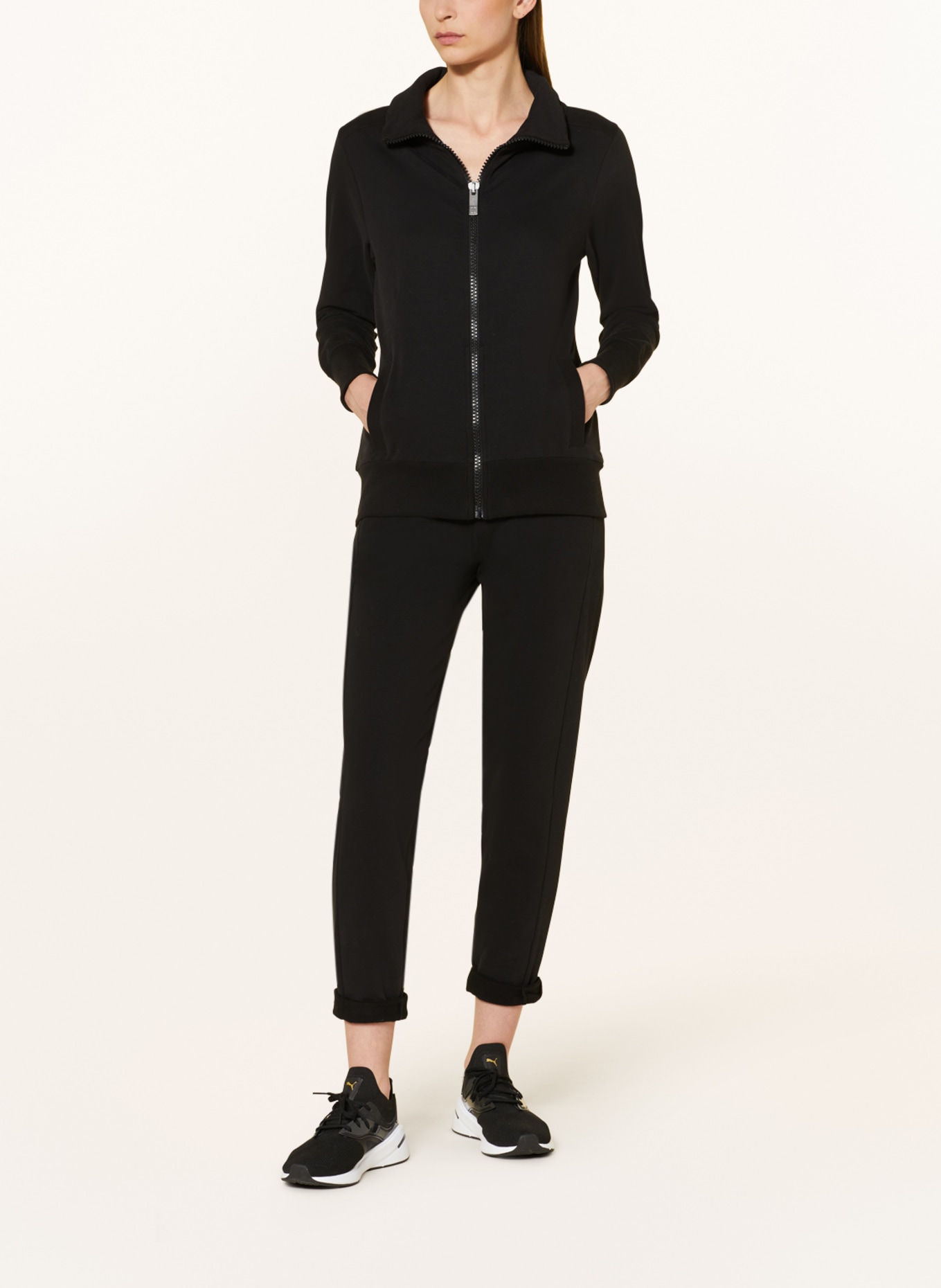 ELBSAND Sweat jacket ALVIS , Color: BLACK (Image 2)