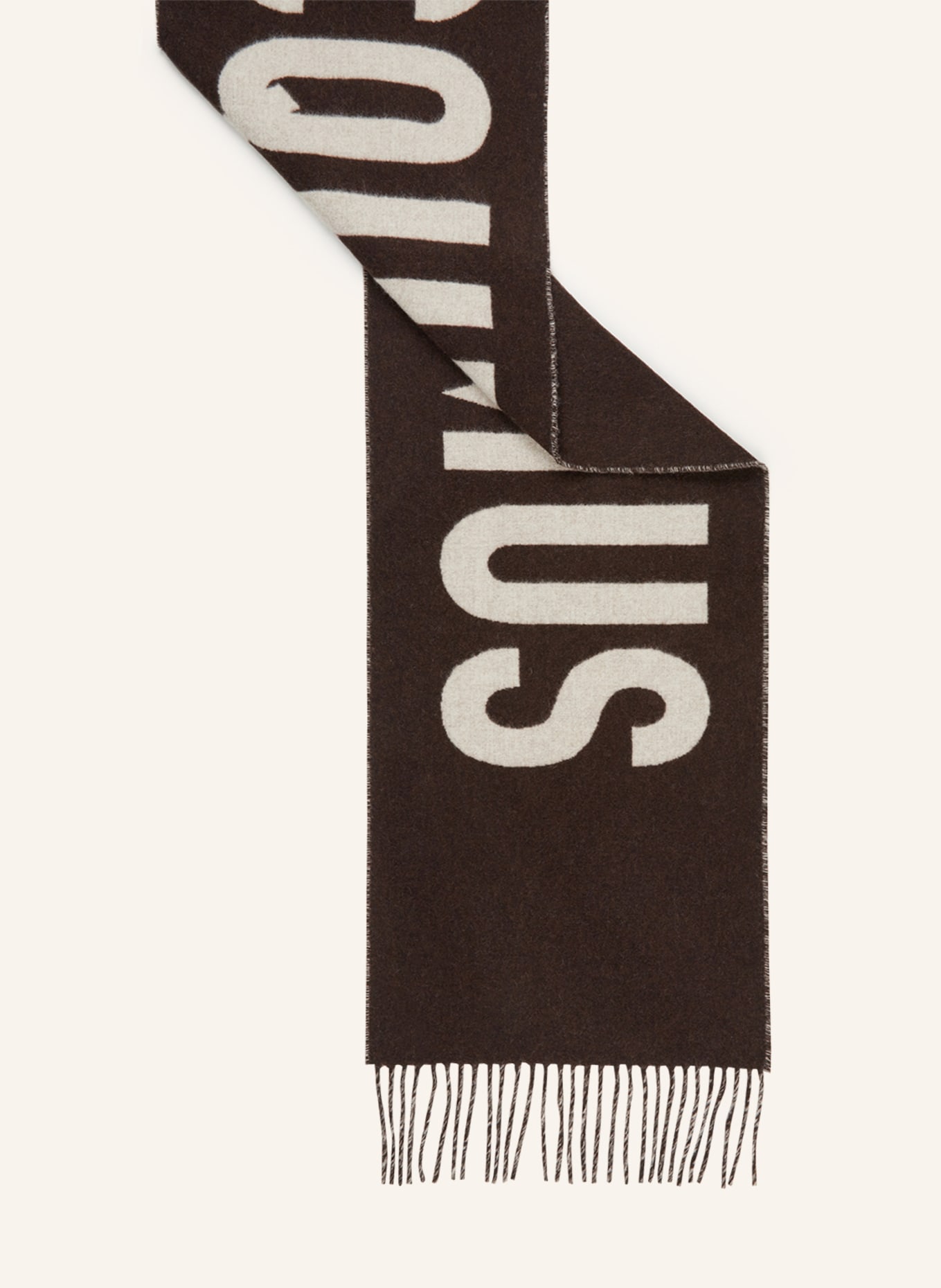 JACQUEMUS Schal: DUNKELBRAUN / HELLBRAUN