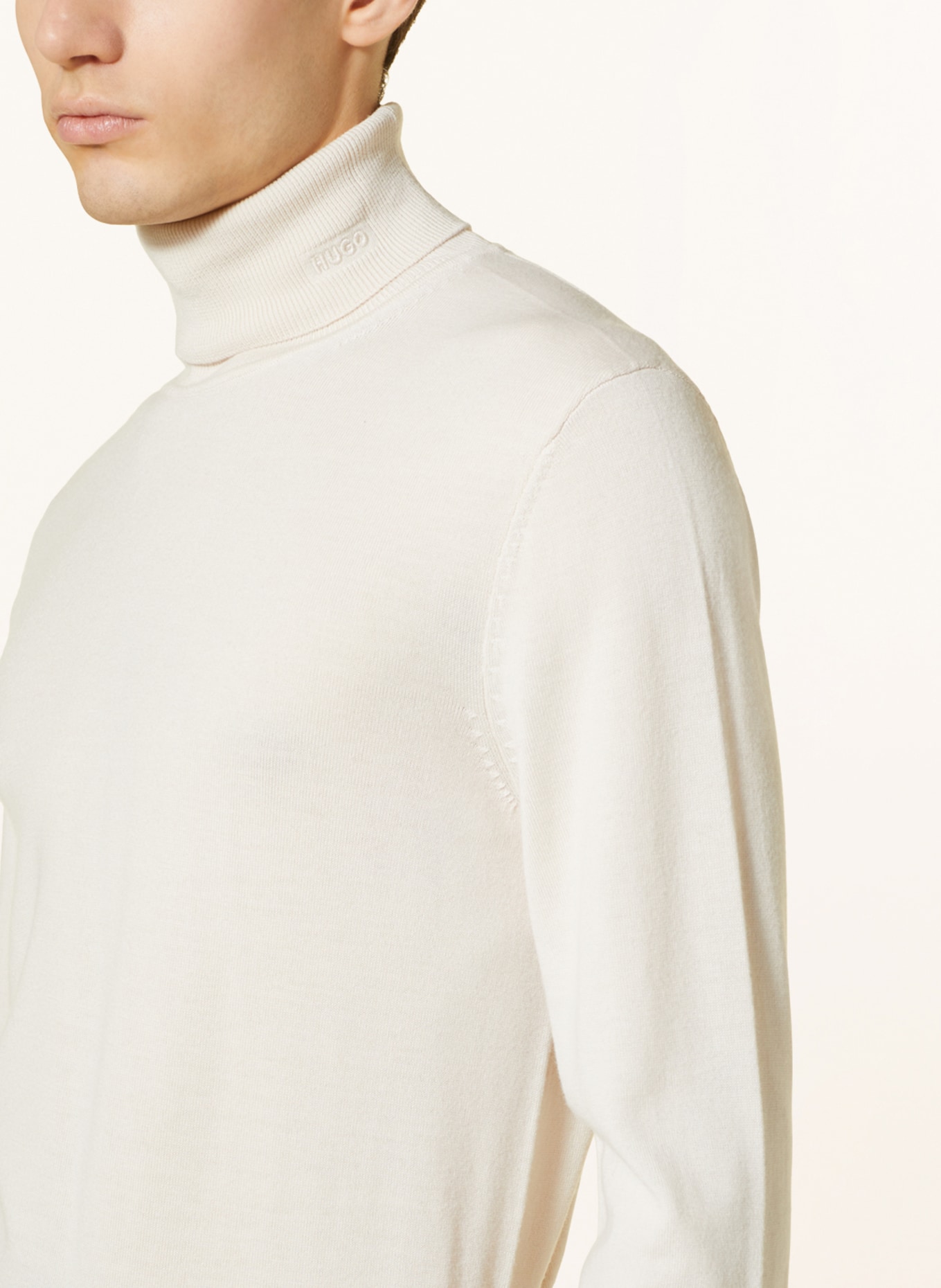 HUGO Turtleneck sweater SAN THOMAS, Color: WHITE (Image 4)
