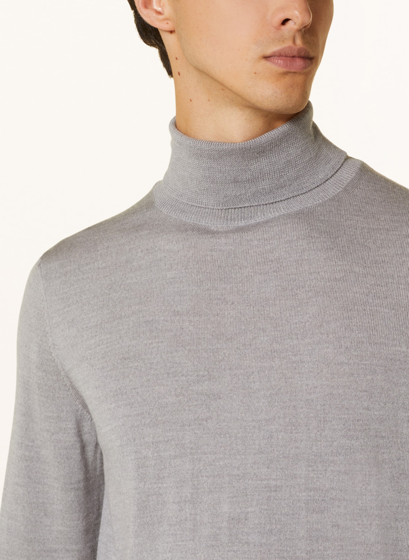 JOOP! Turtleneck sweater DONTE in merino wool, Color: LIGHT GRAY (Image 4)