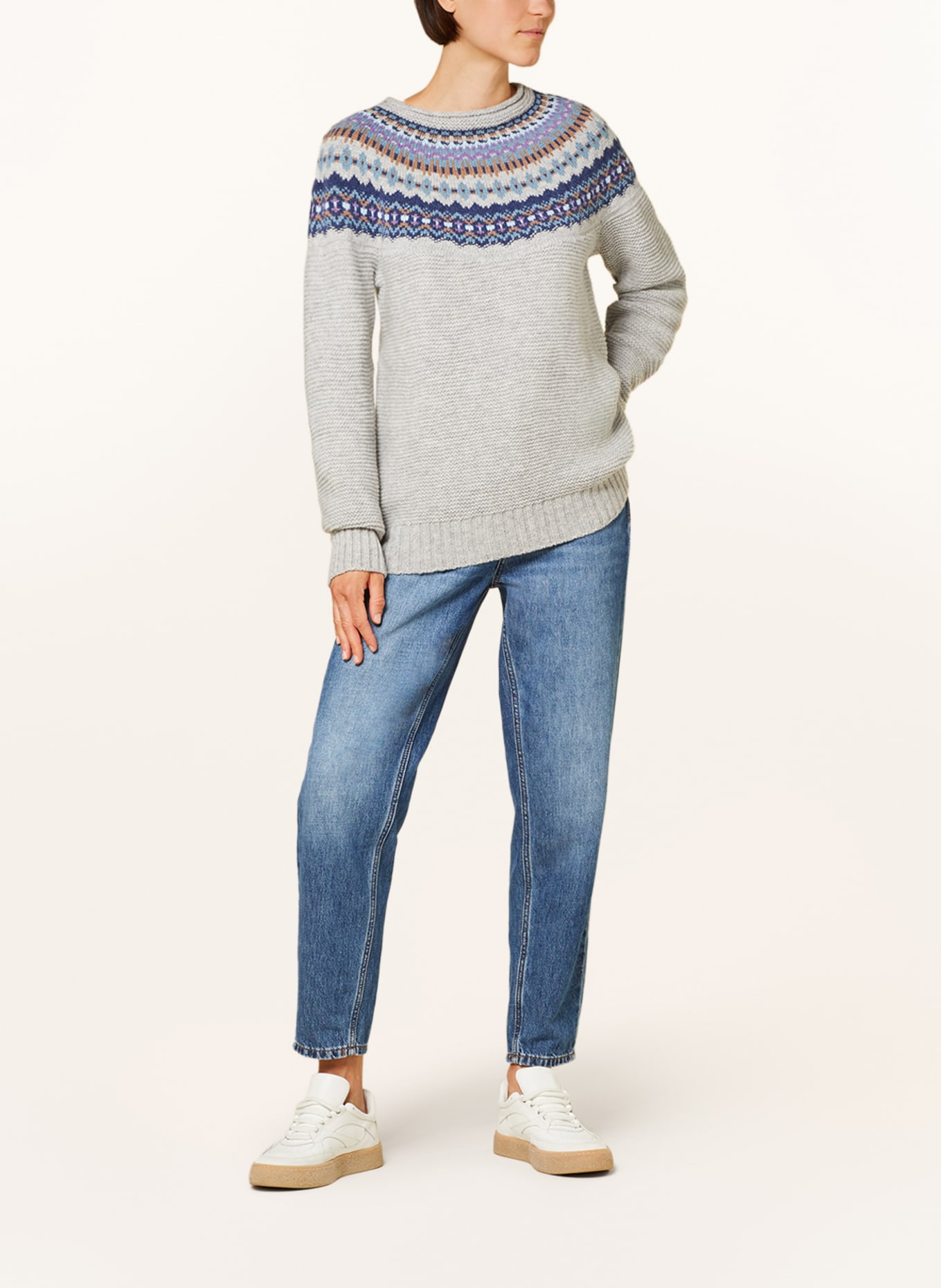 ERIBÉ Sweater STONEYBREK, Color: GRAY/ BLUE/ PURPLE (Image 2)