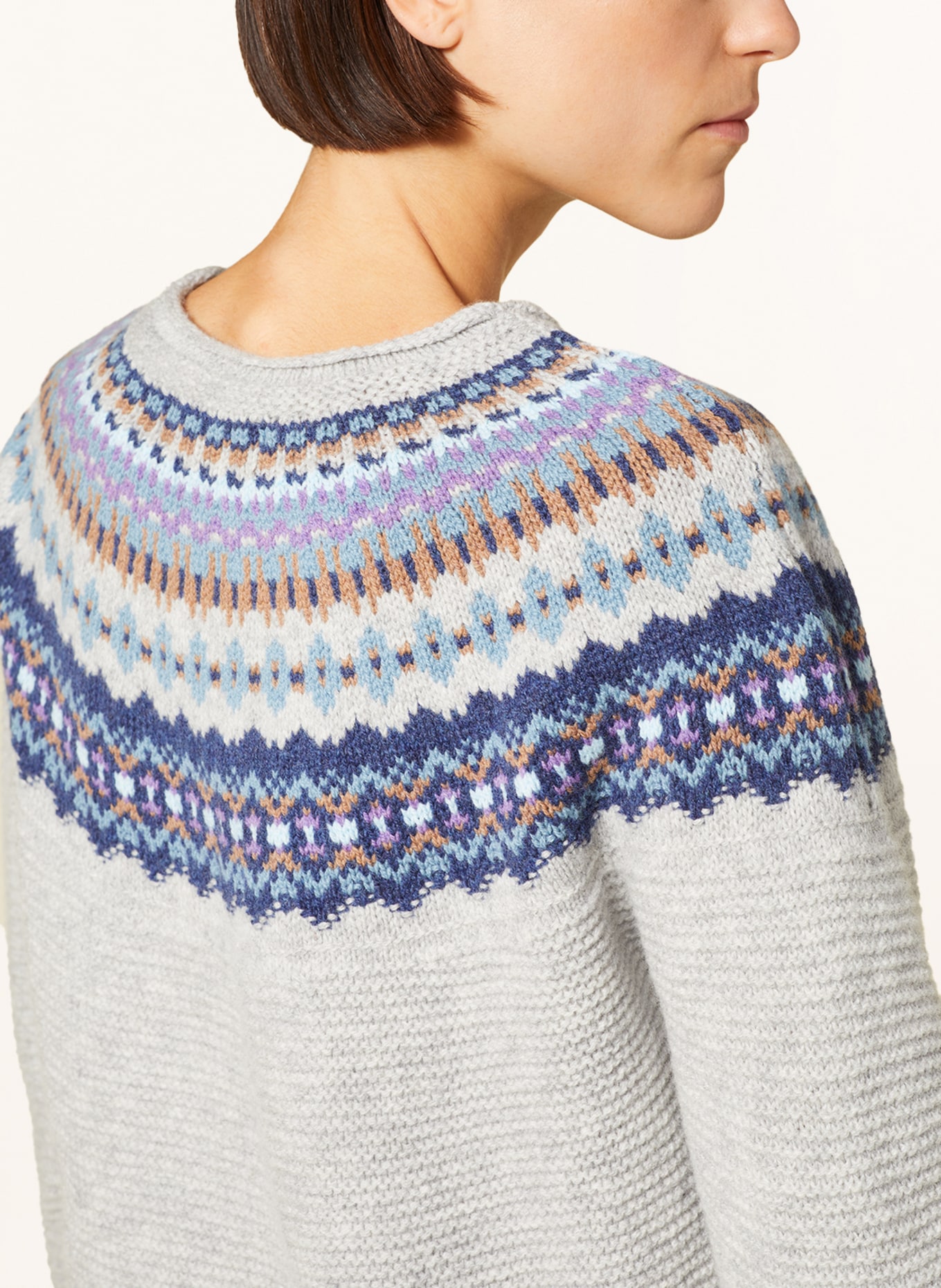 ERIBÉ Sweater STONEYBREK, Color: GRAY/ BLUE/ PURPLE (Image 4)