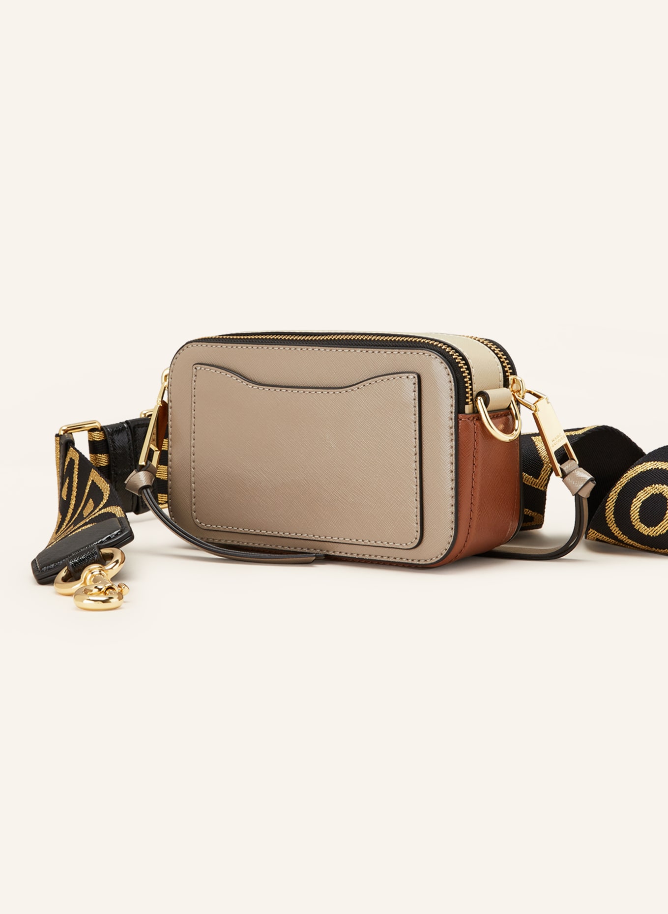 MARC JACOBS Saffiano-Umhängetasche SNAPSHOT: BEIGE/ BRAUN