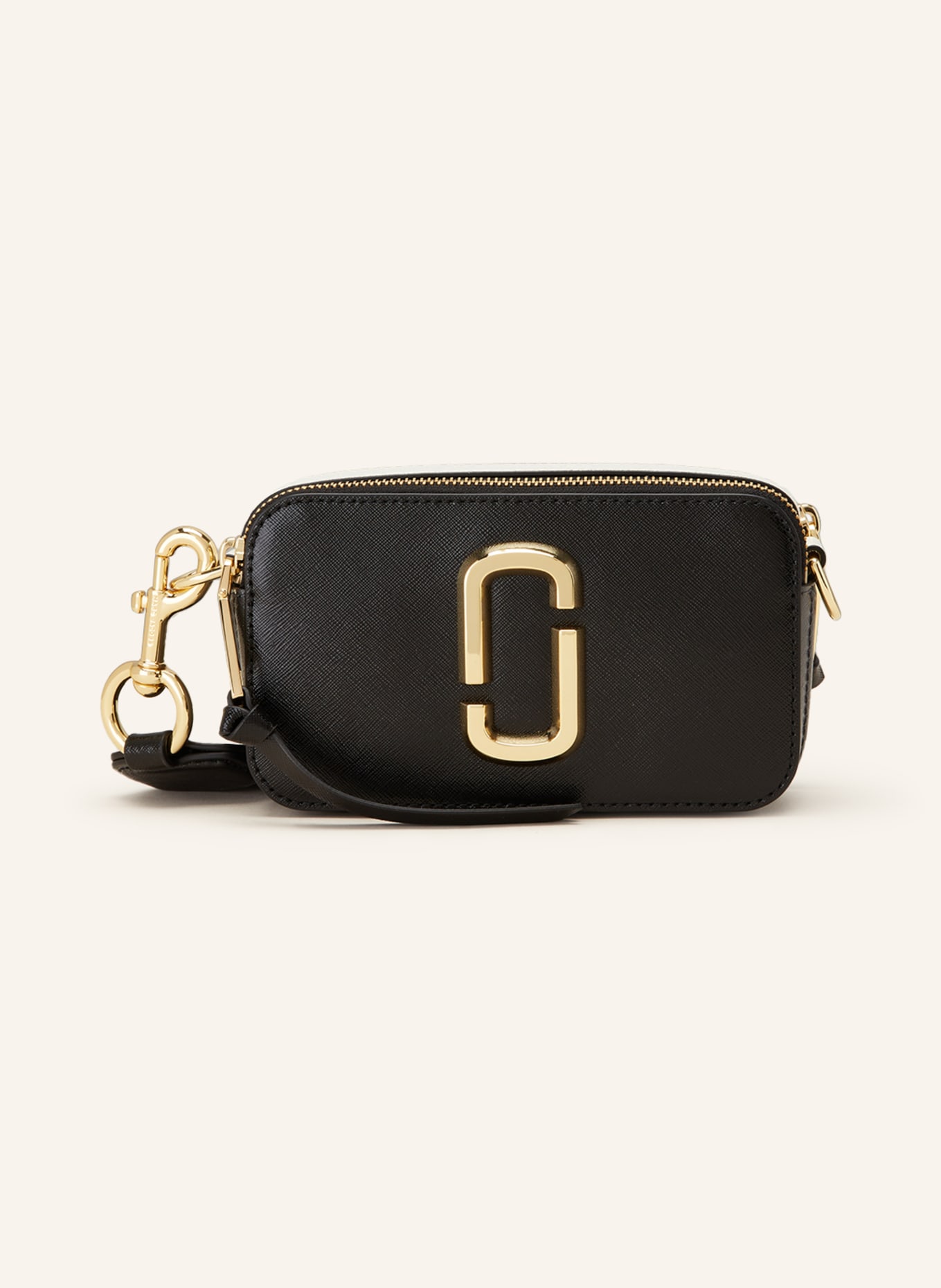 MARC JACOBS Saffiano-Umhängetasche SNAPSHOT: SCHWARZ