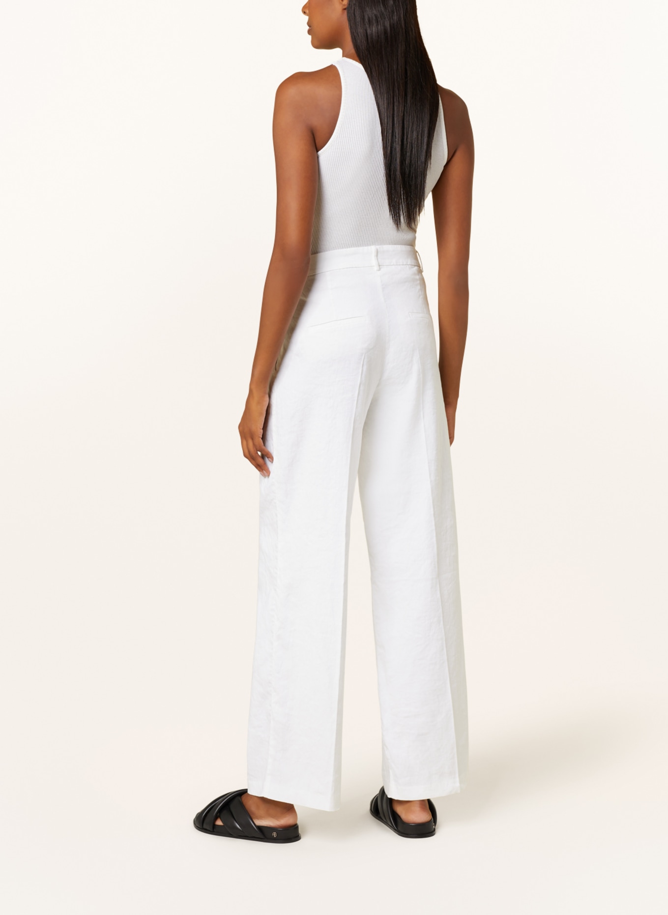 CAMBIO Trousers MIRA with linen , Color: WHITE (Image 3)