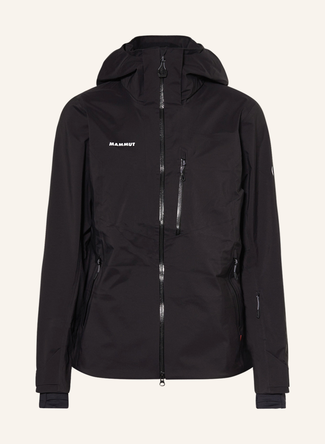 MAMMUT Hardshell ski jacket STONEY, Color: BLACK (Image 1)