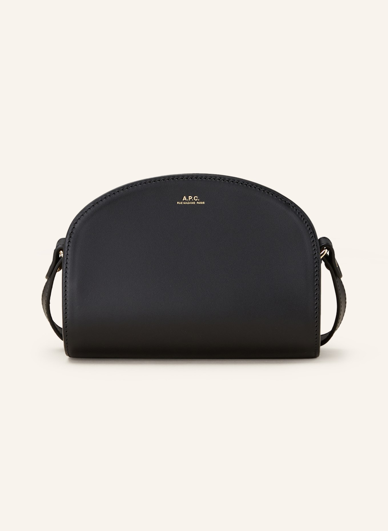 A.P.C. Crossbody bag DEMI-LUNE MINI, Color: BLACK (Image 1)