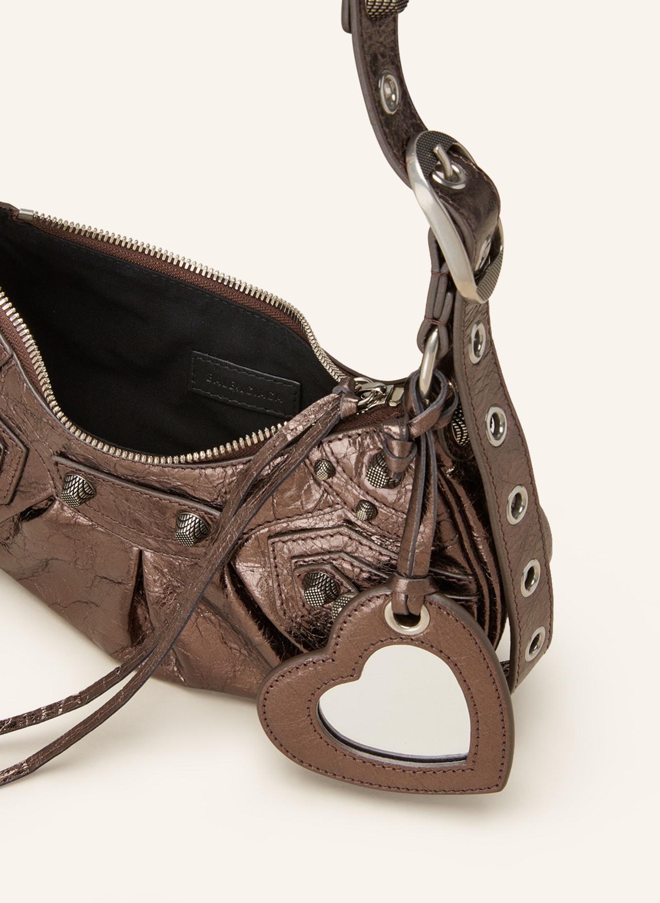 BALENCIAGA Torebka LE CAGOLE XS: BRĄZOWY