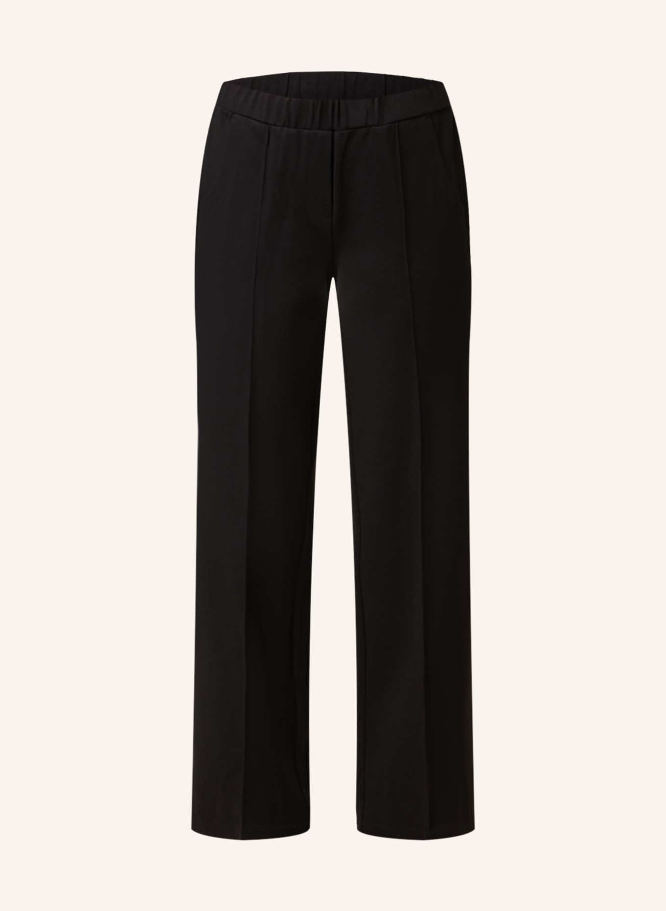 CATNOIR Wide leg trousers made of jersey, Color: BLACK (Image 1)