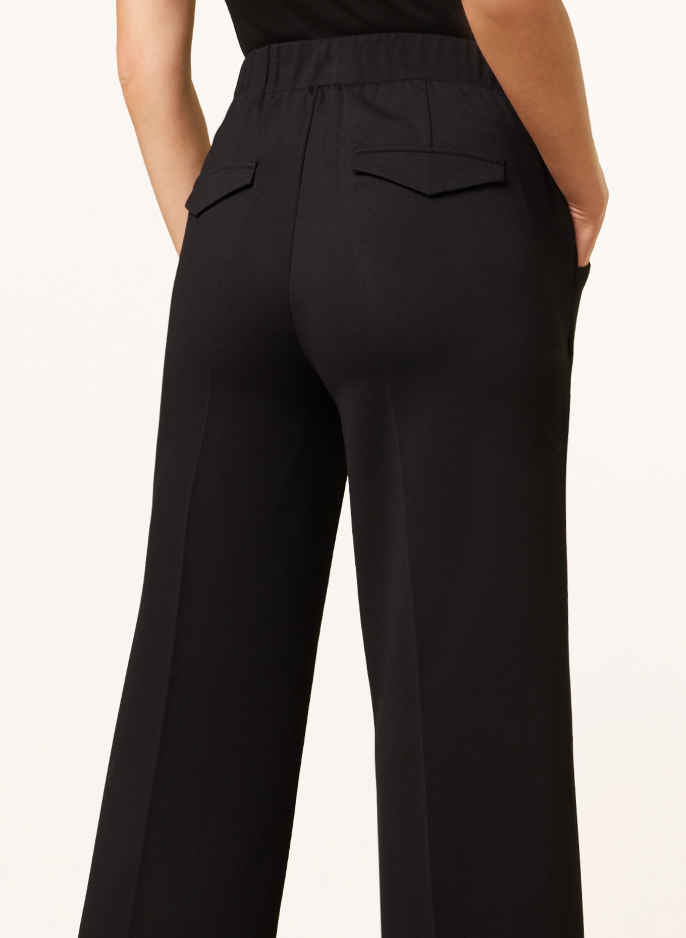 CATNOIR Wide leg trousers made of jersey, Color: BLACK (Image 5)