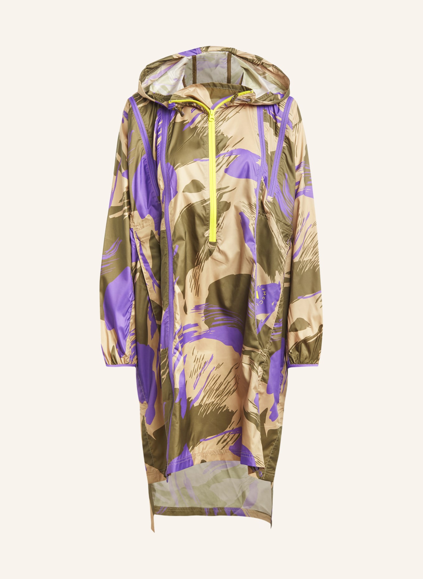 adidas by Stella McCartney Poncho, Color: OLIVE/ BEIGE/ PURPLE (Image 1)
