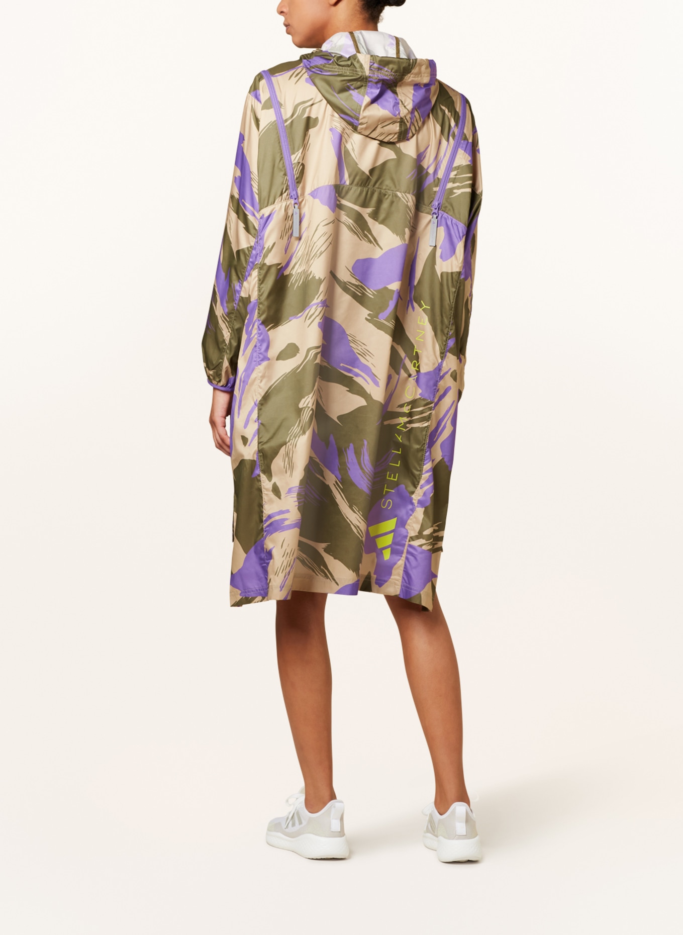 adidas by Stella McCartney Poncho, Color: OLIVE/ BEIGE/ PURPLE (Image 3)