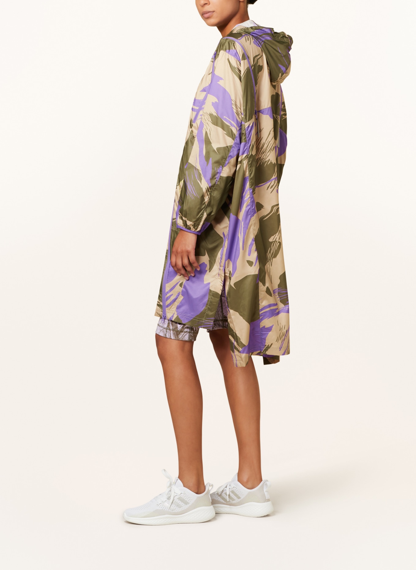 adidas by Stella McCartney Poncho, Color: OLIVE/ BEIGE/ PURPLE (Image 4)