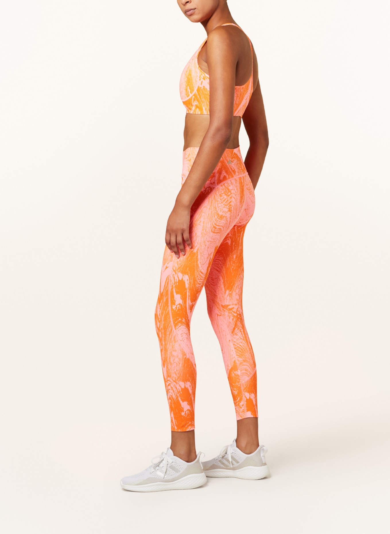 adidas by Stella McCartney 7/8 tights TRUEPURPOSE in orange/ pink