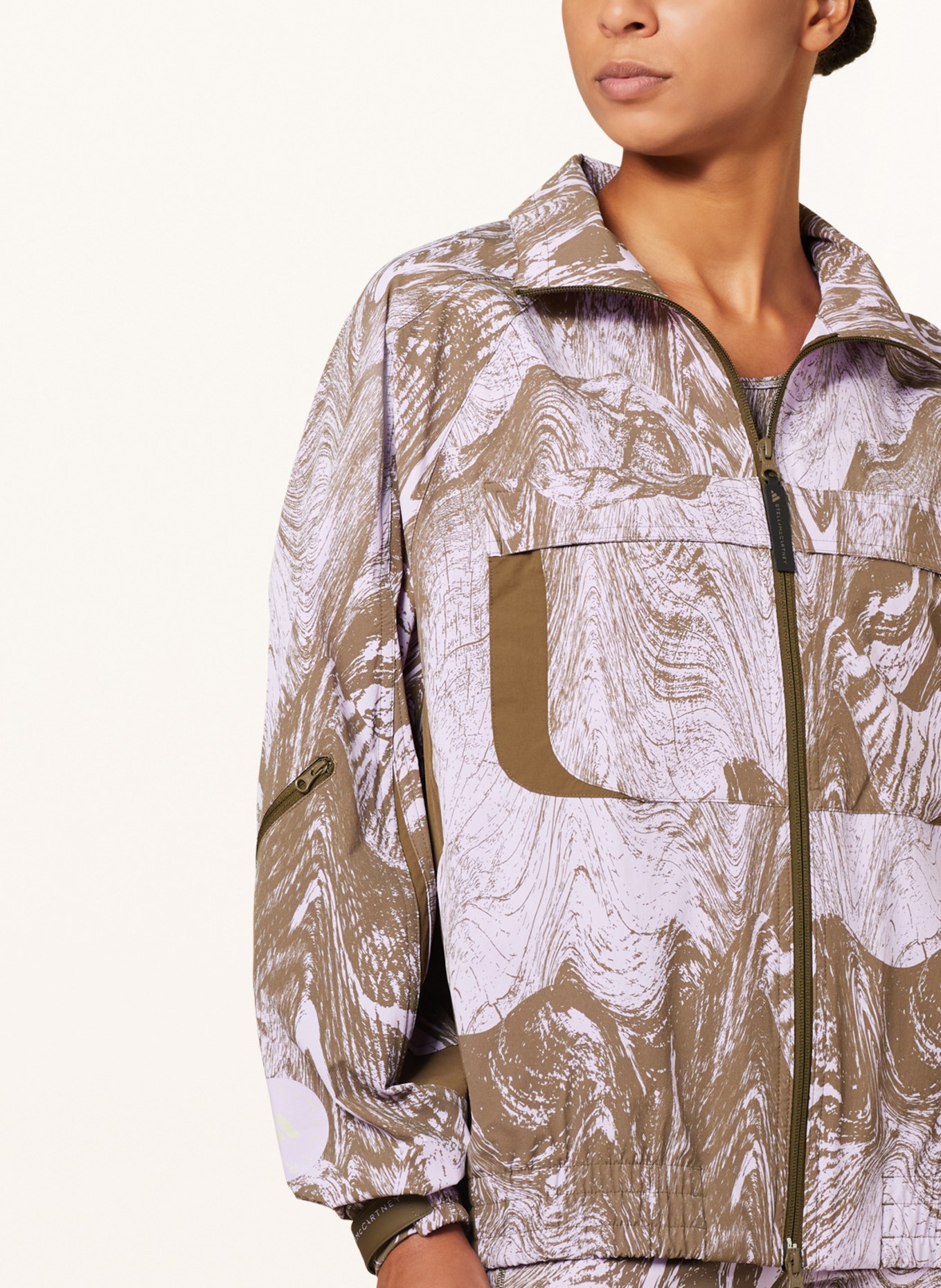 adidas by Stella McCartney Training jacket TRUECASUALS, Color: PURPLE/ OLIVE (Image 4)