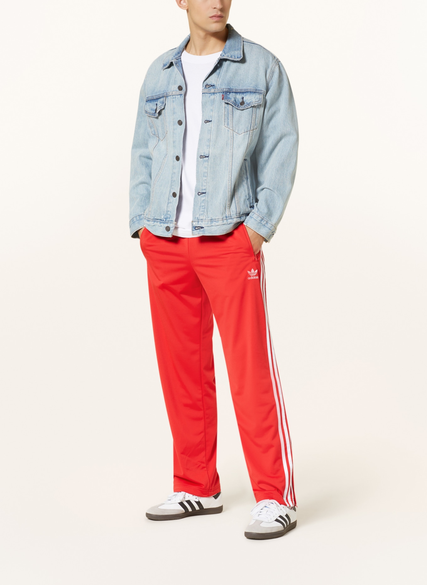adidas Originals Spodnie dresowe FIREBIRD, Kolor: CZERWONY/ BIAŁY (Obrazek 2)
