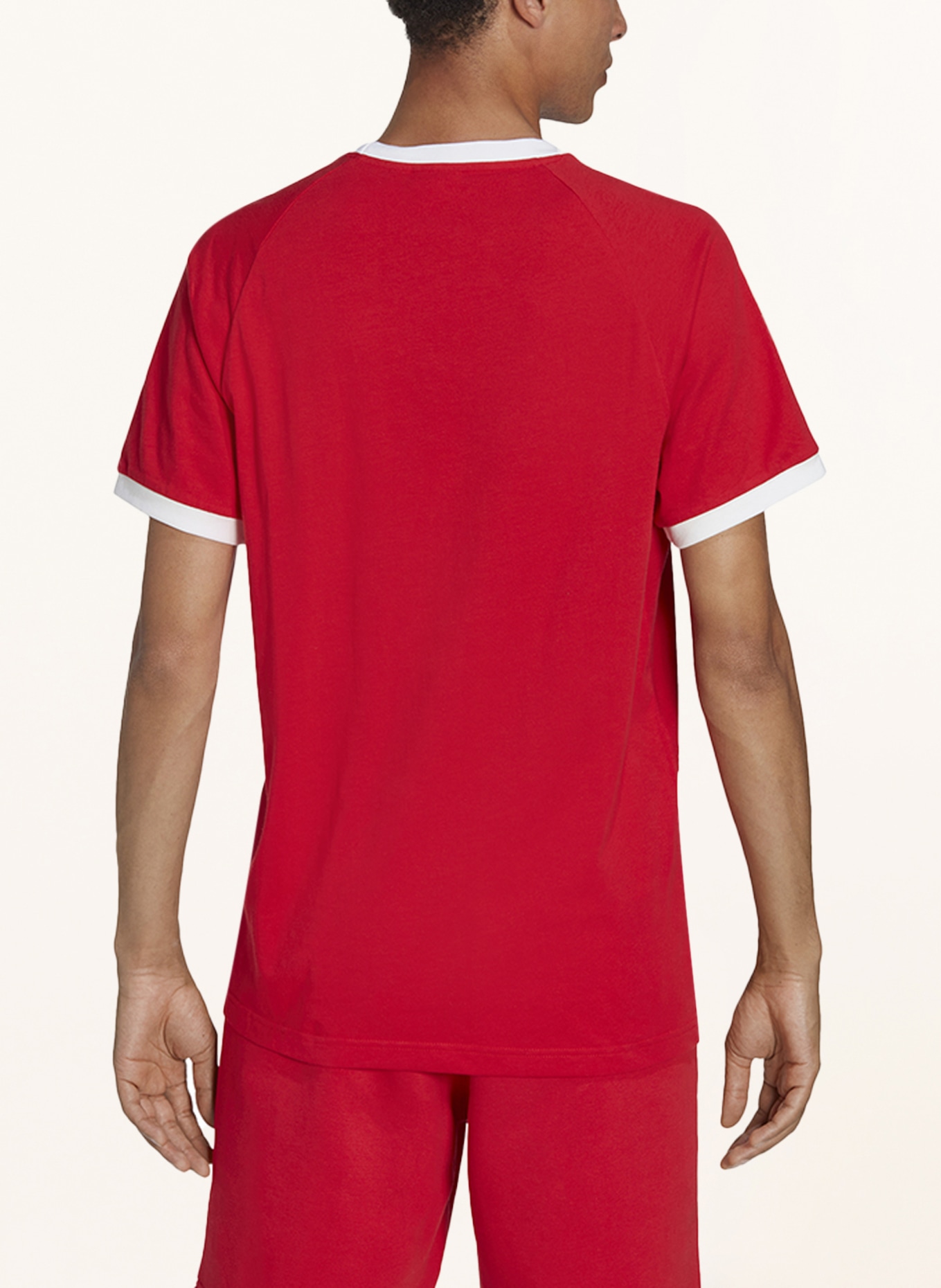 adidas Originals T-shirt with tuxedo stripes, Color: RED (Image 3)