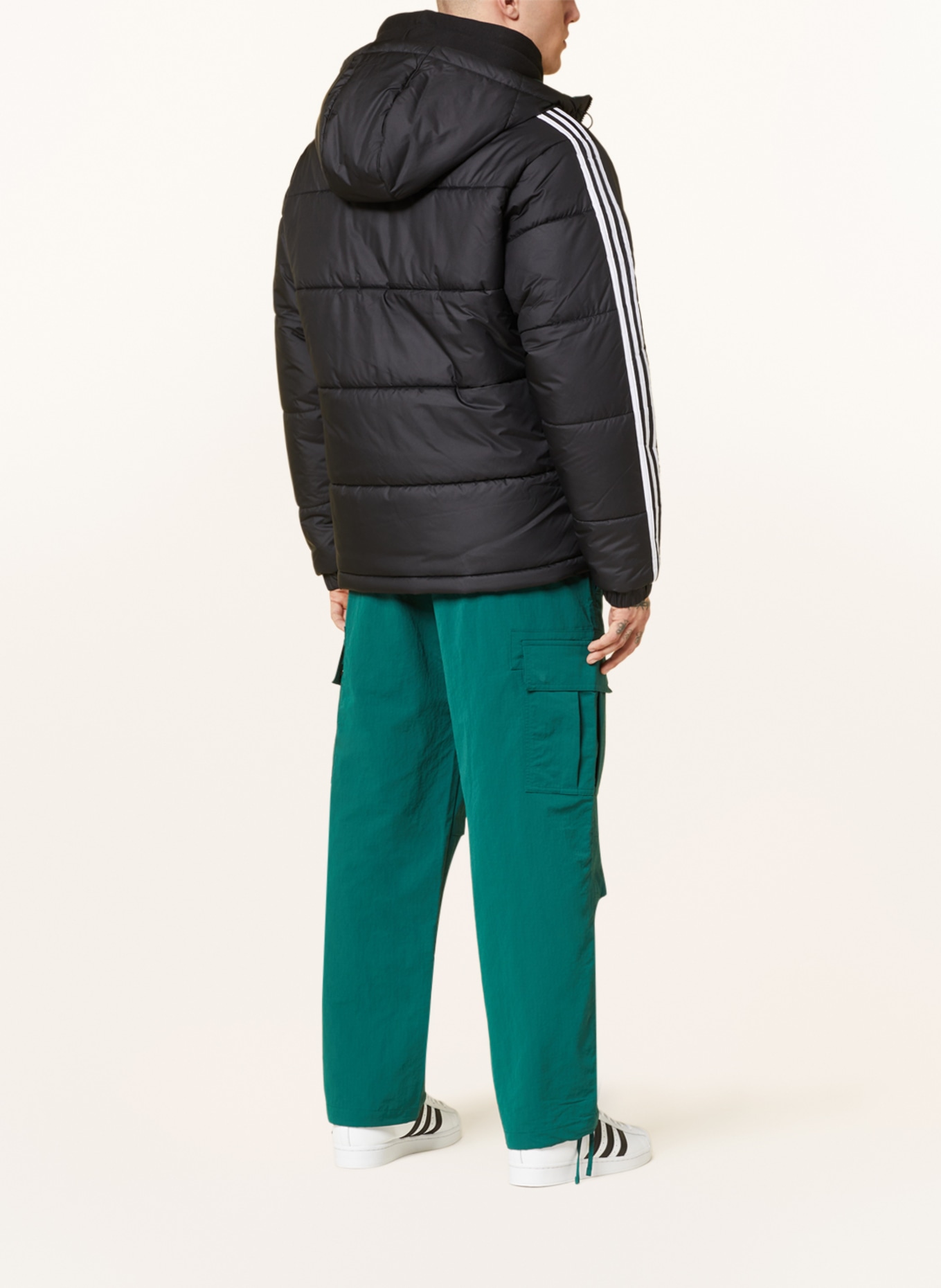 adidas Originals Quilted jacket ADIC REV Reversible, Color: BLACK/ GREEN (Image 4)