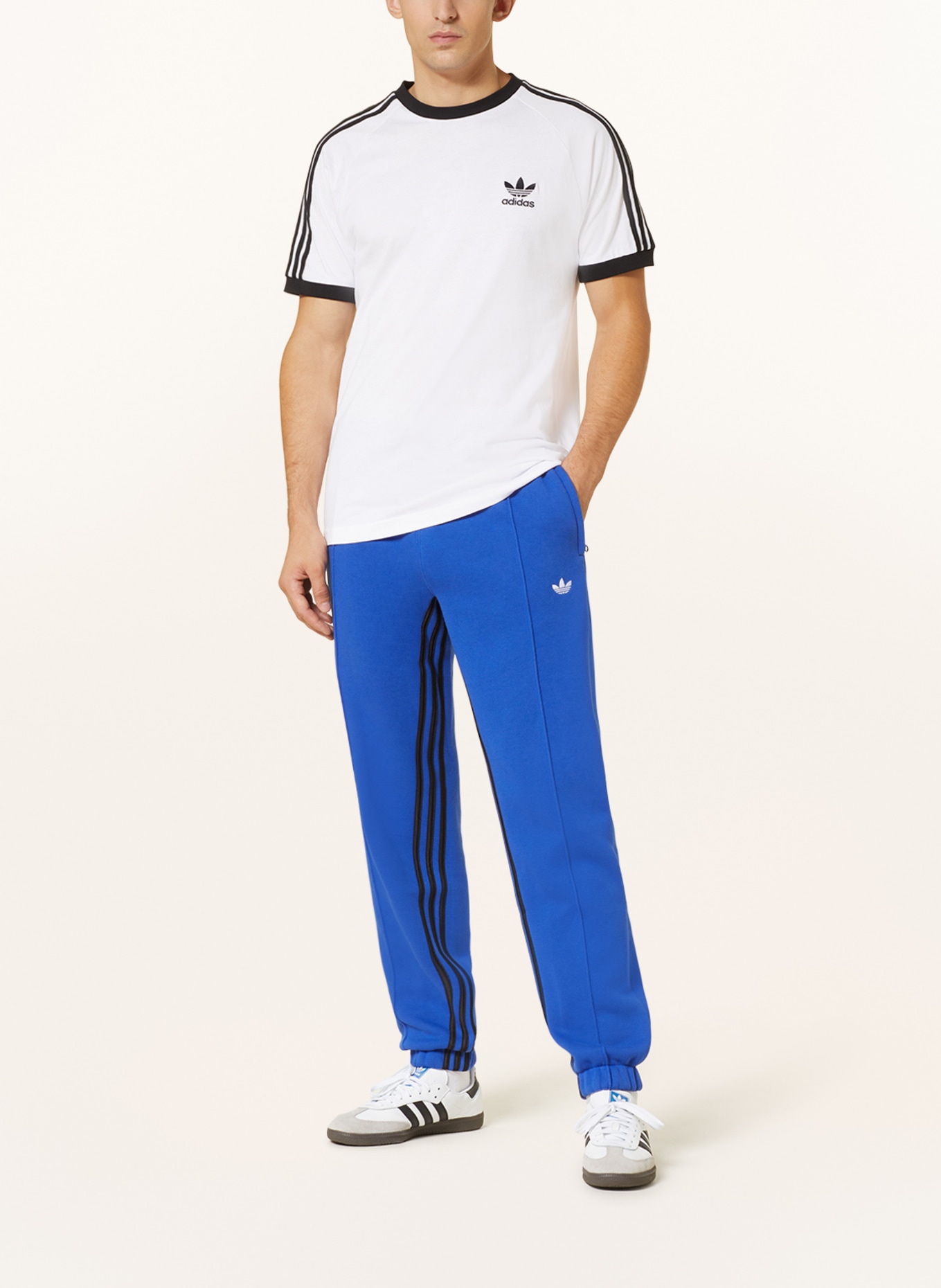 adidas Originals Sweatpants ESSENTIALS, Color: BLUE/ BLACK/ WHITE (Image 2)