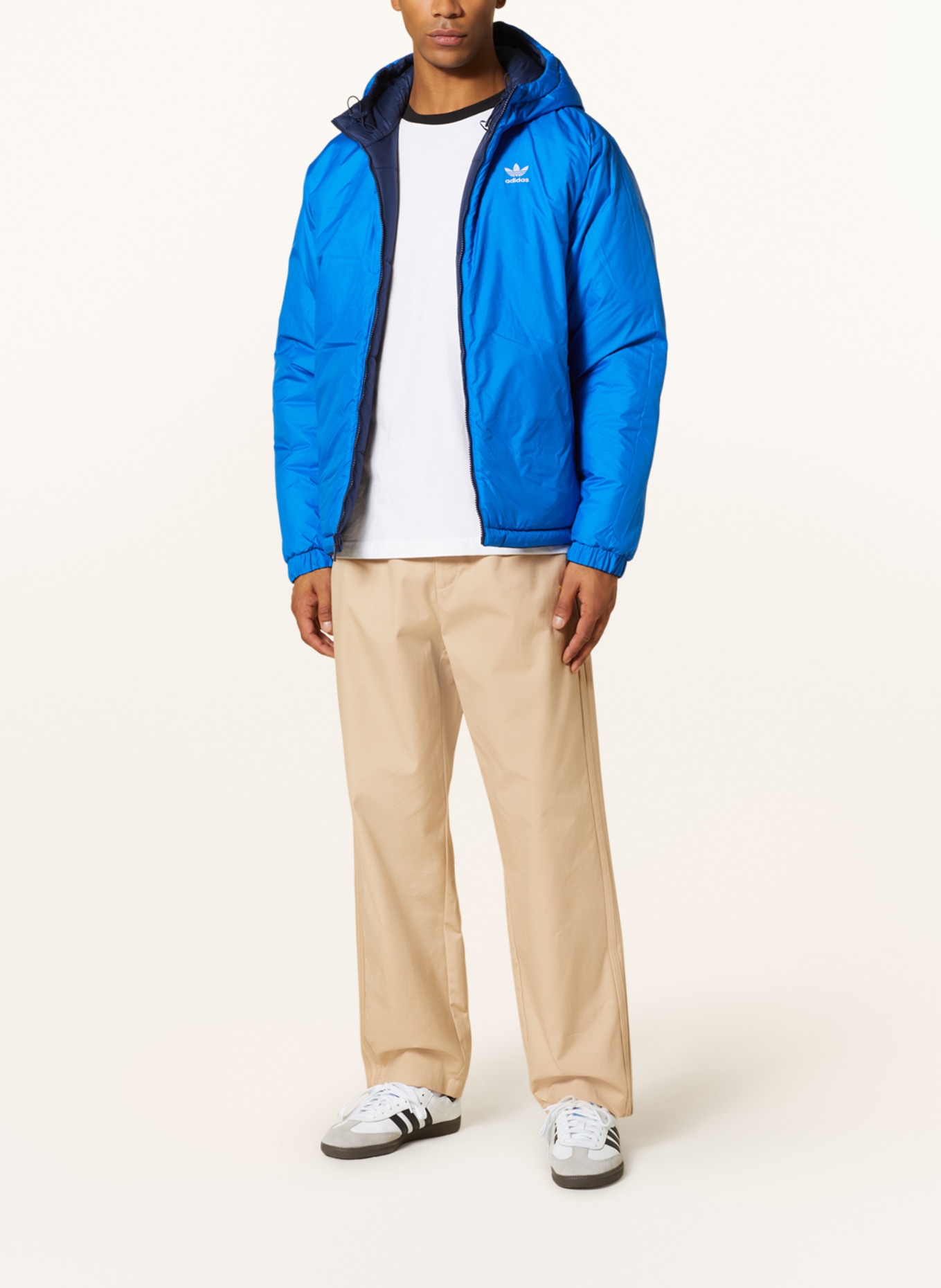 adidas Originals Quilted jacket ADICOLOR reversible, Color: DARK BLUE/ BLUE (Image 2)