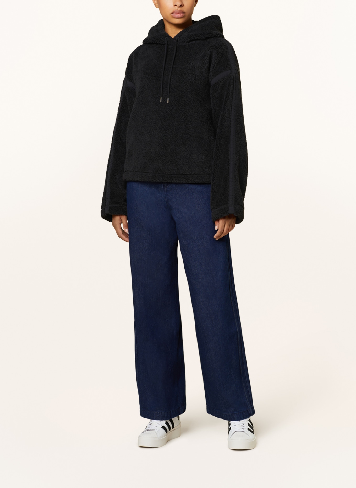 adidas Originals Bluza z kapturem z polaru, Kolor: CZARNY (Obrazek 2)