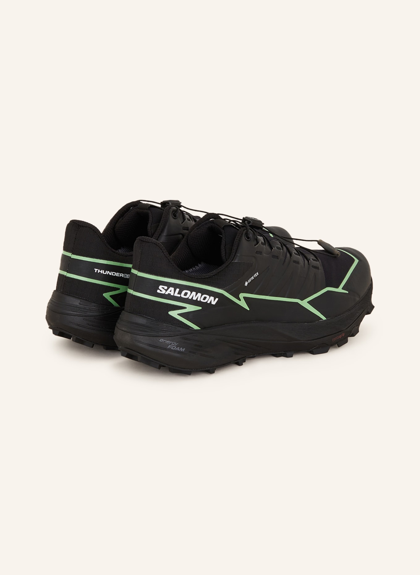 SALOMON Trail running shoes THUNDERCROSS GTX, Color: BLACK/ GREEN (Image 2)