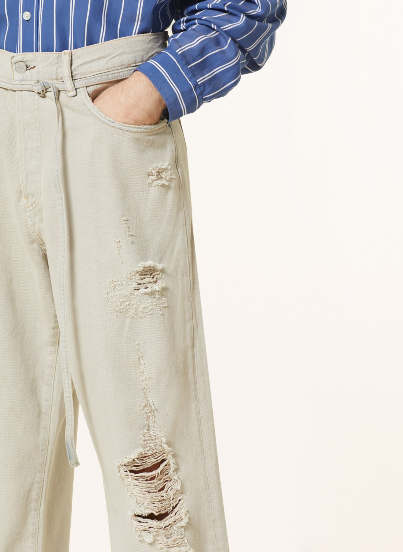 Acne Studios Destroyed Jeans Regular Fit, Farbe: GREY/BEIGE (Bild 5)