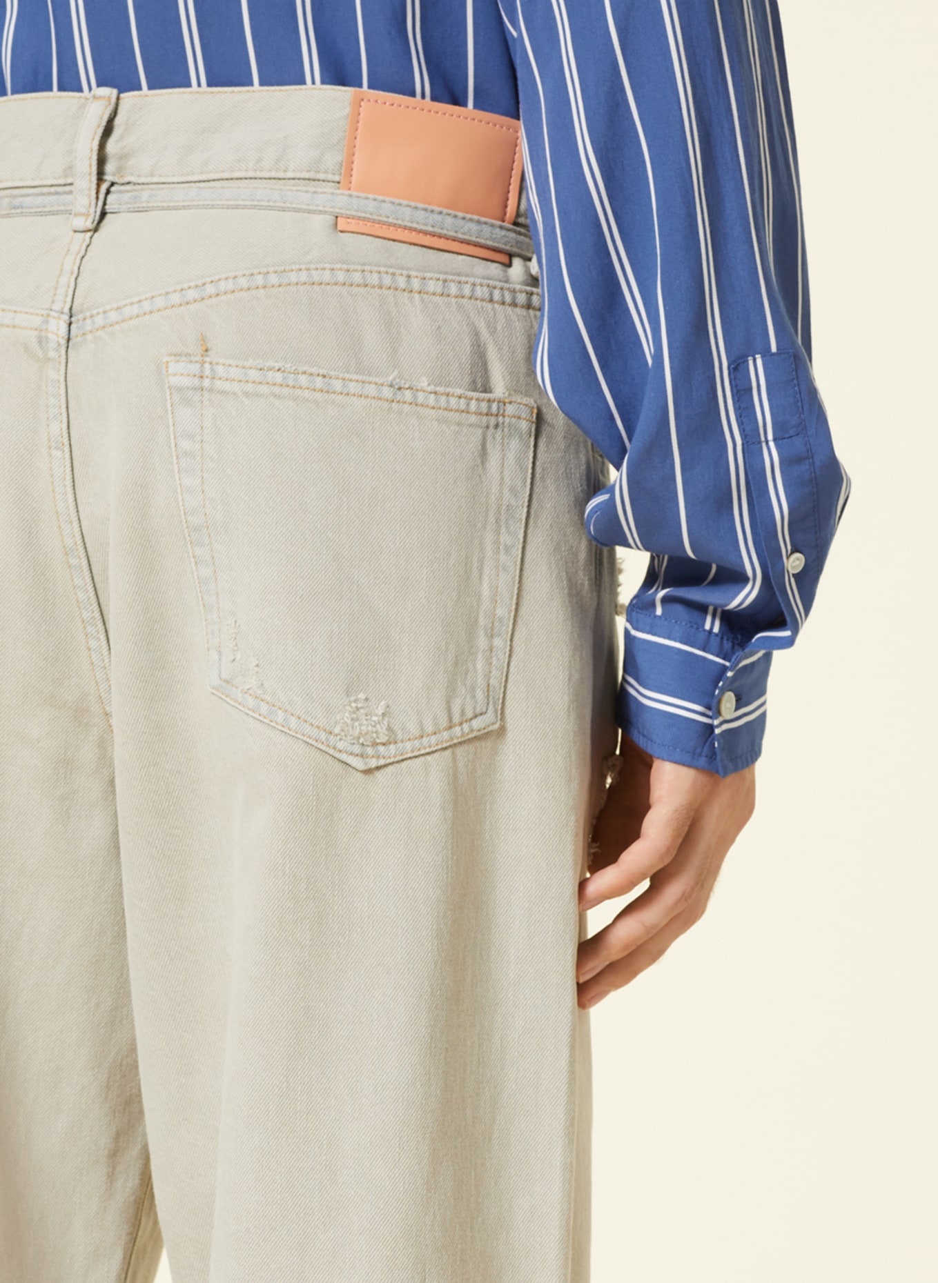 Acne Studios Destroyed jeans regular fit, Color: GREY/BEIGE (Image 6)