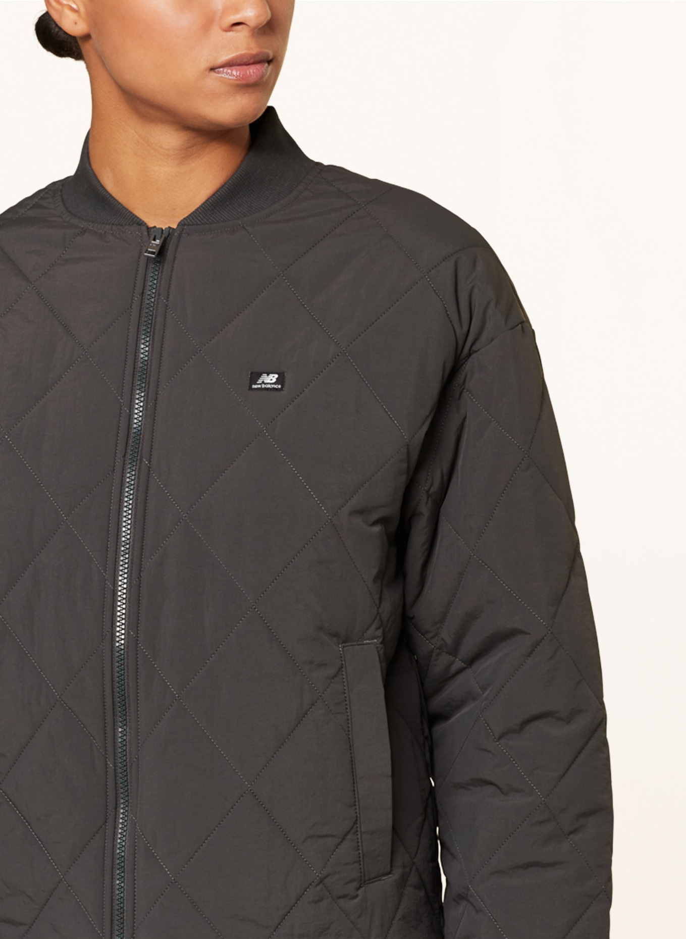 new balance Oversized quilted jacket, Color: DARK GRAY (Image 4)