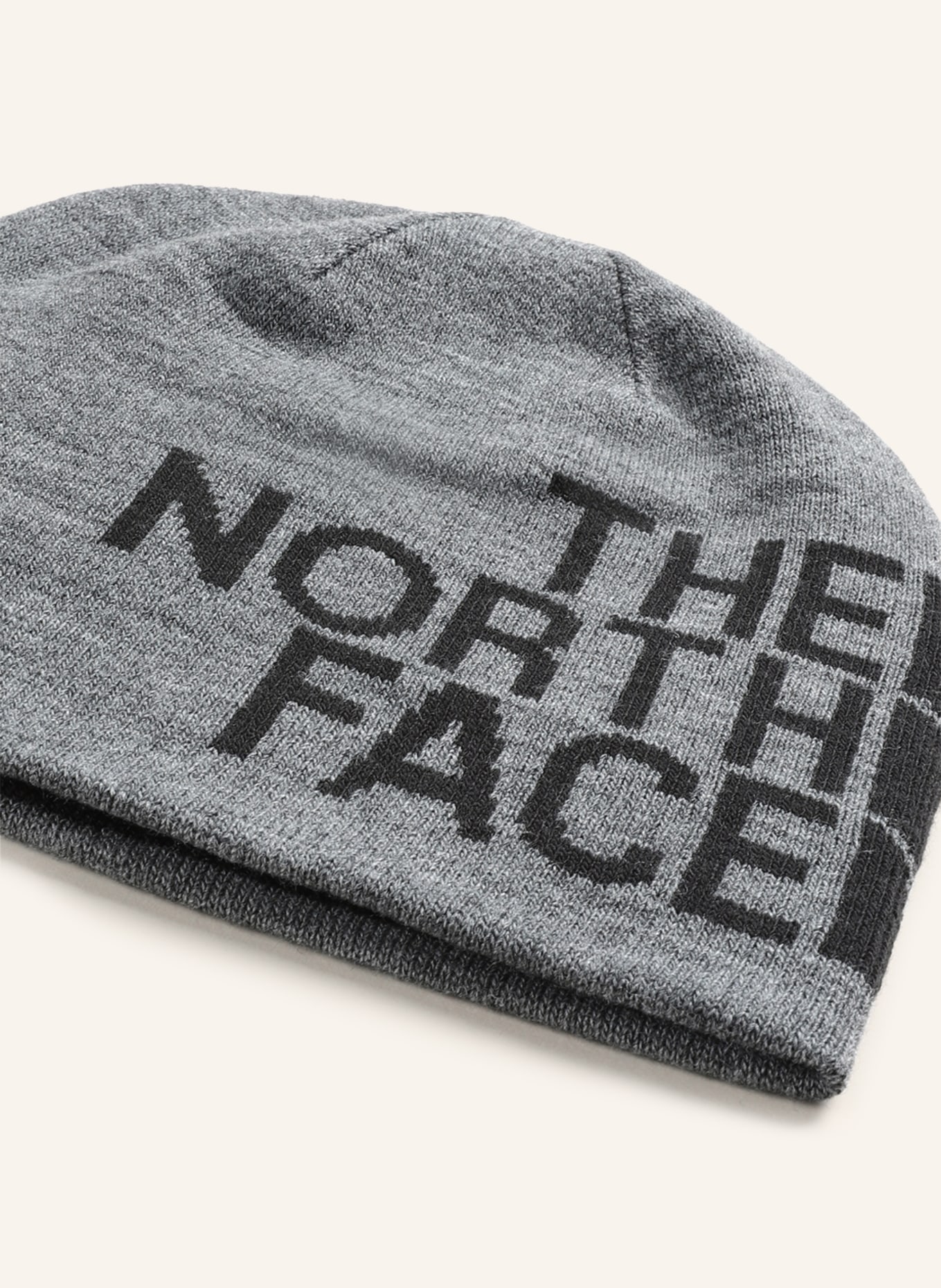 BANNER THE NORTH FACE gray in TNF reversible Beanie