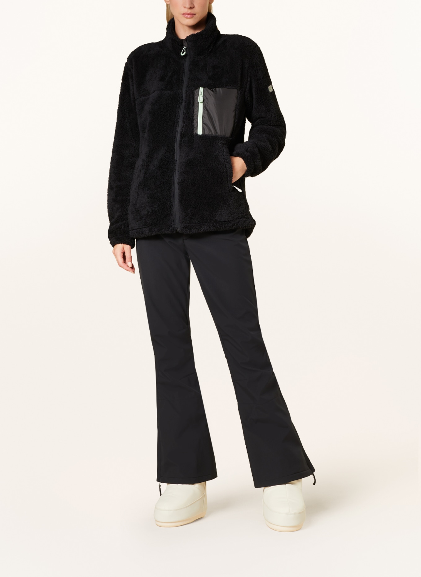 ROXY Fleece jacket ALABAMA, Color: BLACK (Image 2)