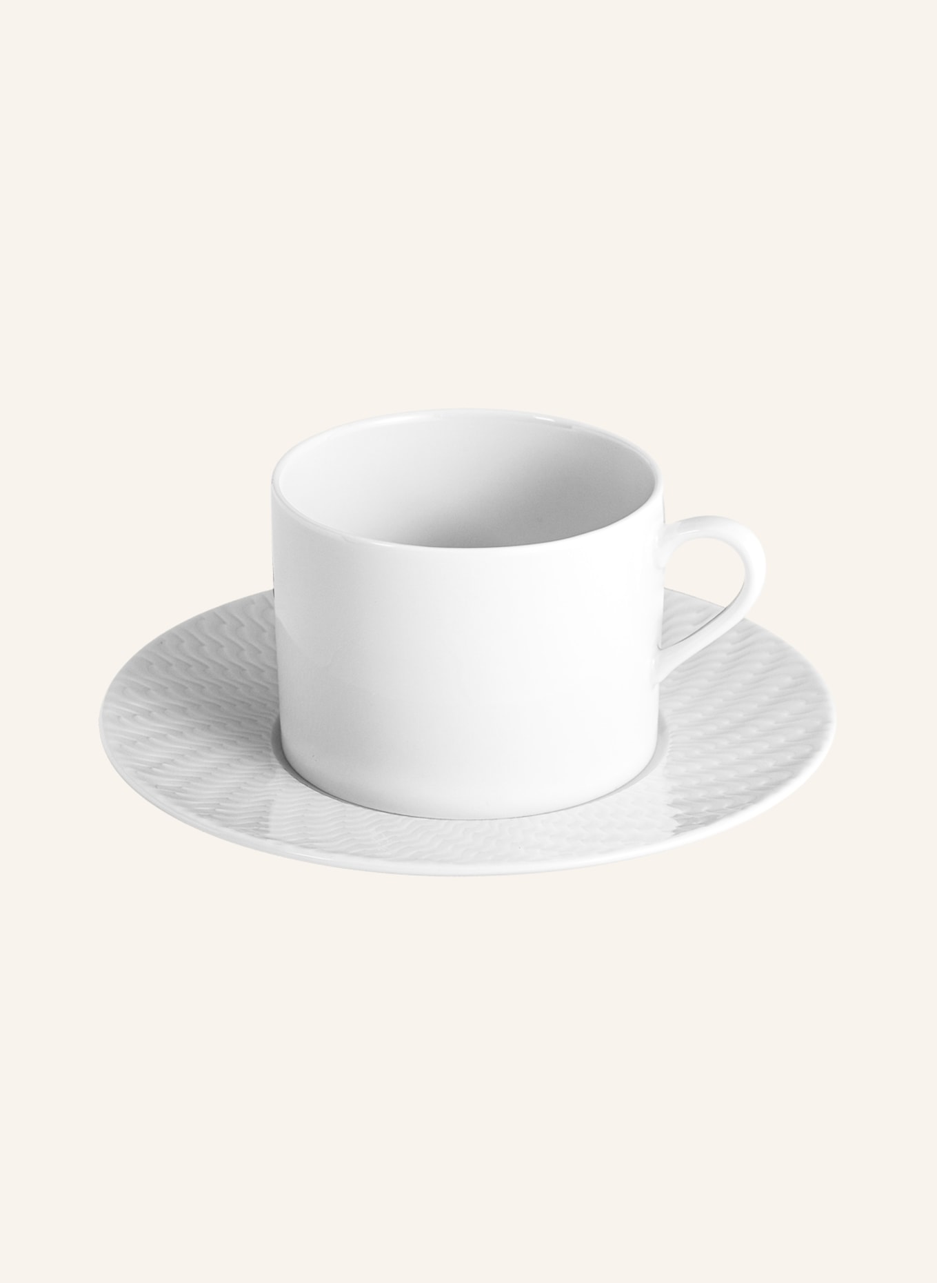 MEISSEN PORZELLAN-MANUFAKTUR Coffee cup NO.41 WELLENSPIEL with saucer, Color: WHITE (Image 1)