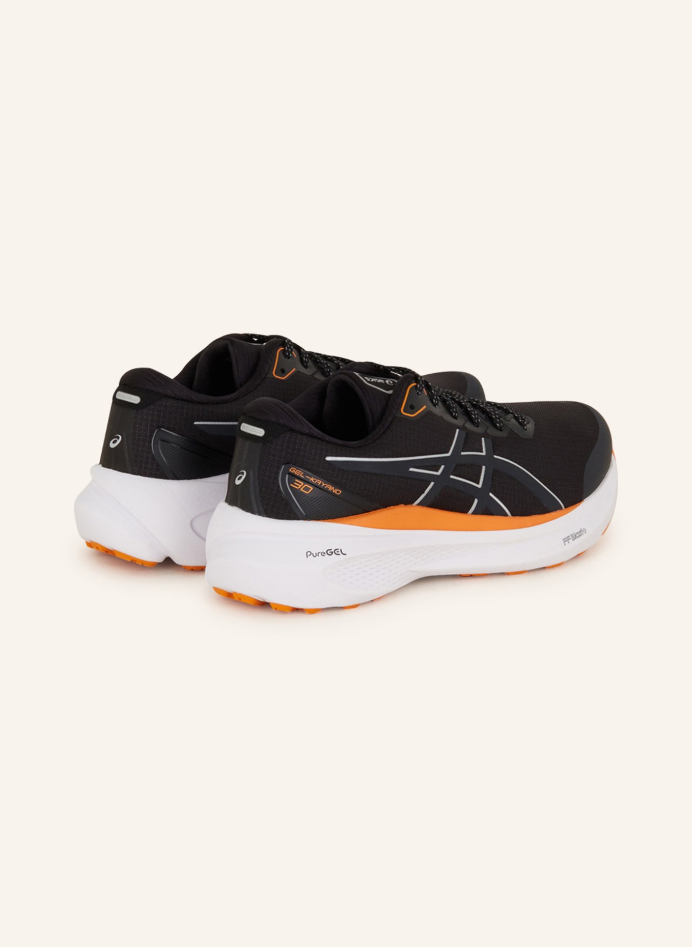 ASICS Running shoes GEL KAYANO 30, Color: BLACK/ ORANGE (Image 2)