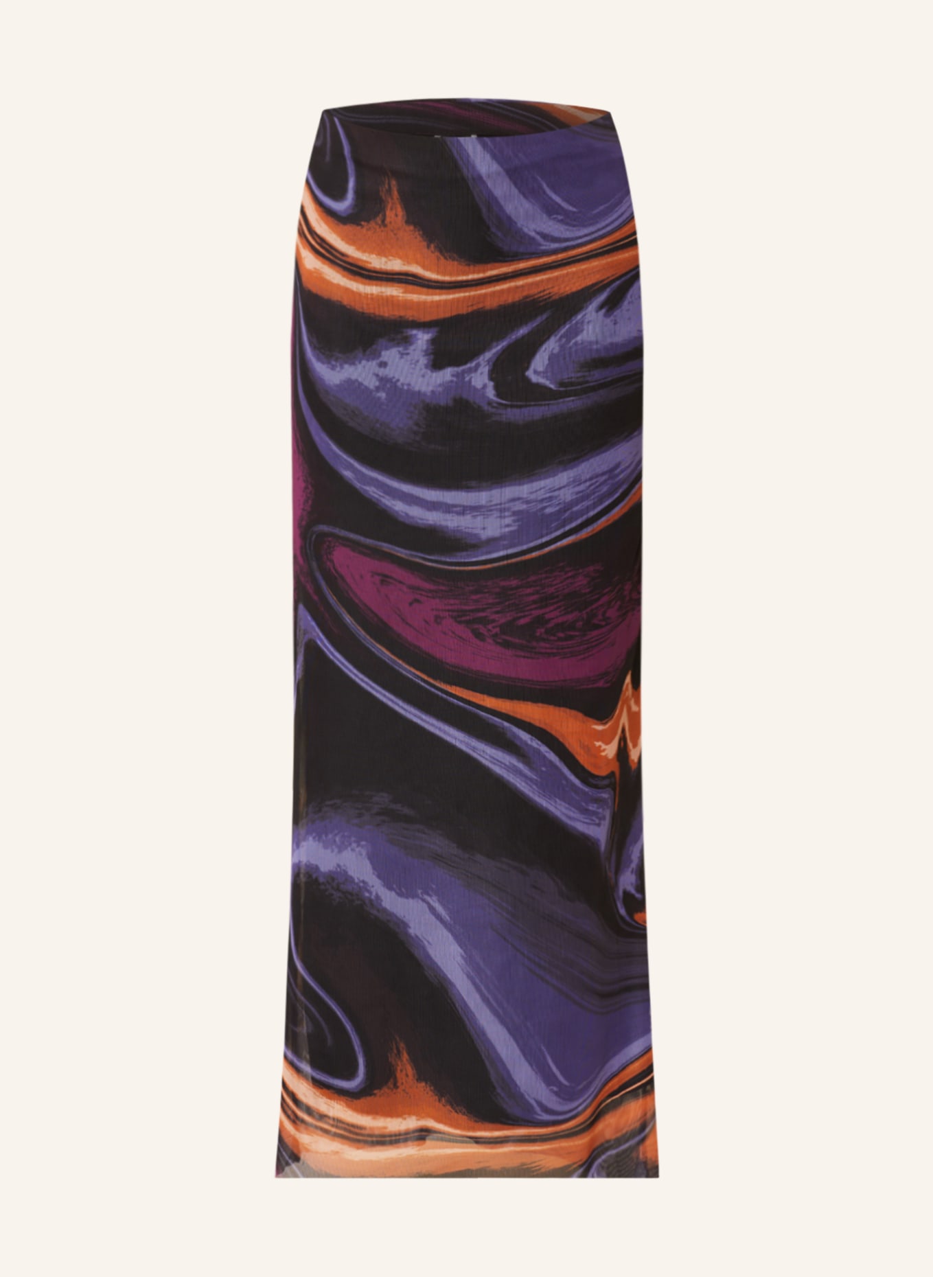 gina tricot Mesh-Rock, Farbe: SCHWARZ/ LILA/ ORANGE (Bild 1)