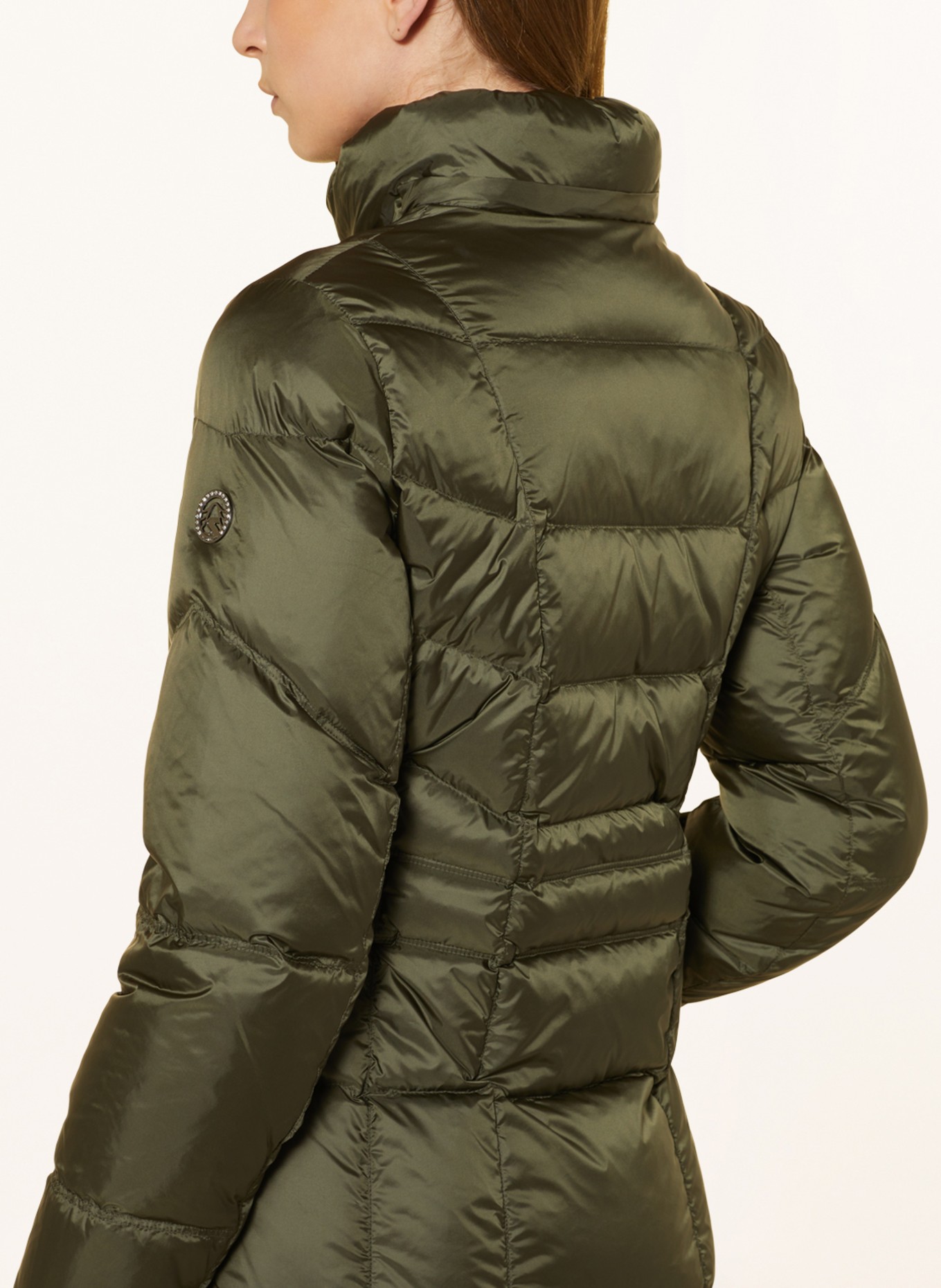 SPORTALM Down jacket with removable hood, Color: DARK GREEN (Image 6)