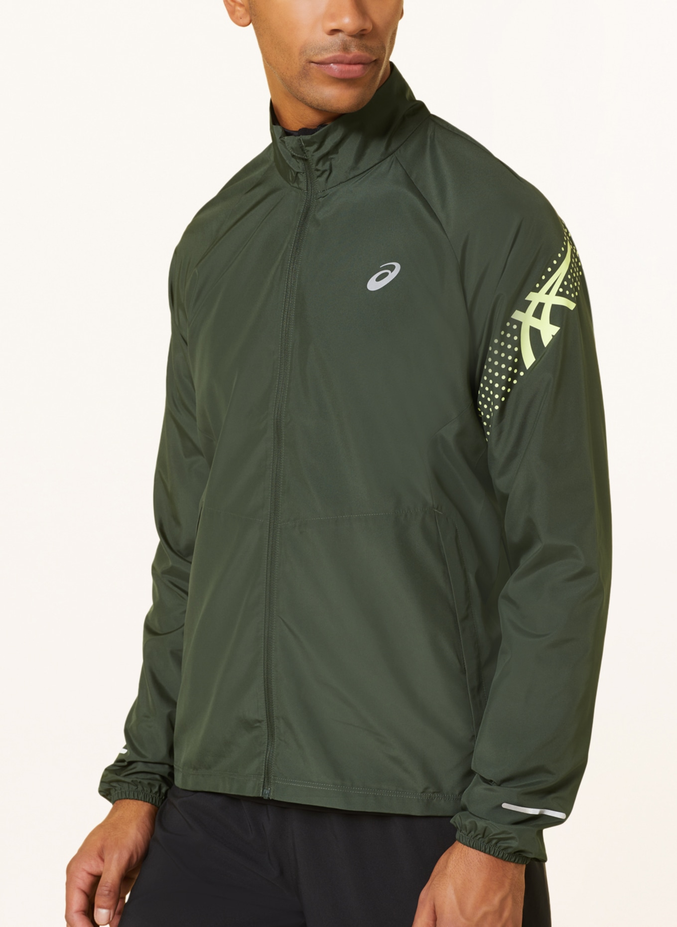 ASICS Running jacket ICON, Color: GREEN (Image 4)