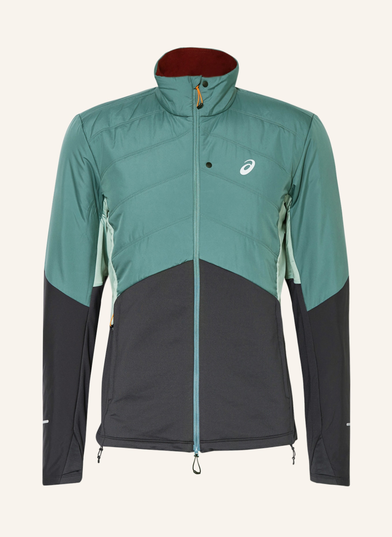 ASICS Hybrid running jacket WINTER RUN, Color: TEAL/ GRAY (Image 1)