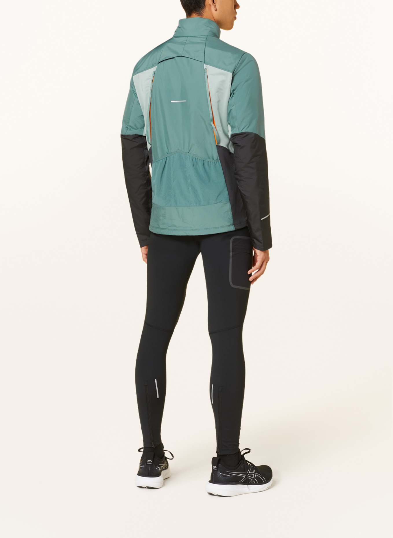 ASICS Hybrid running jacket WINTER RUN, Color: TEAL/ GRAY (Image 3)