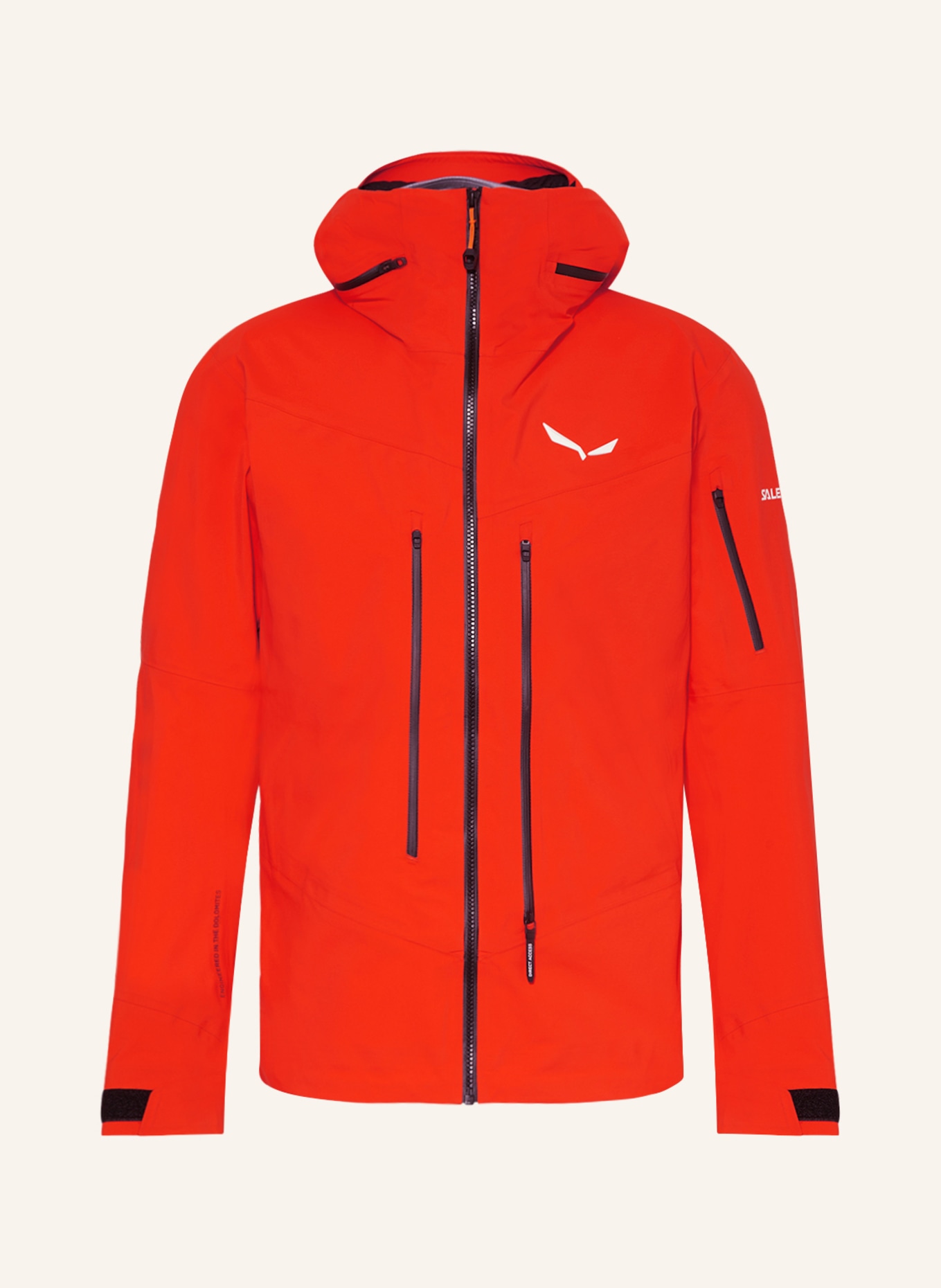 SALEWA Rain jacket ORTLES GORE-TEX® PRO STRETCH, Color: ORANGE (Image 1)
