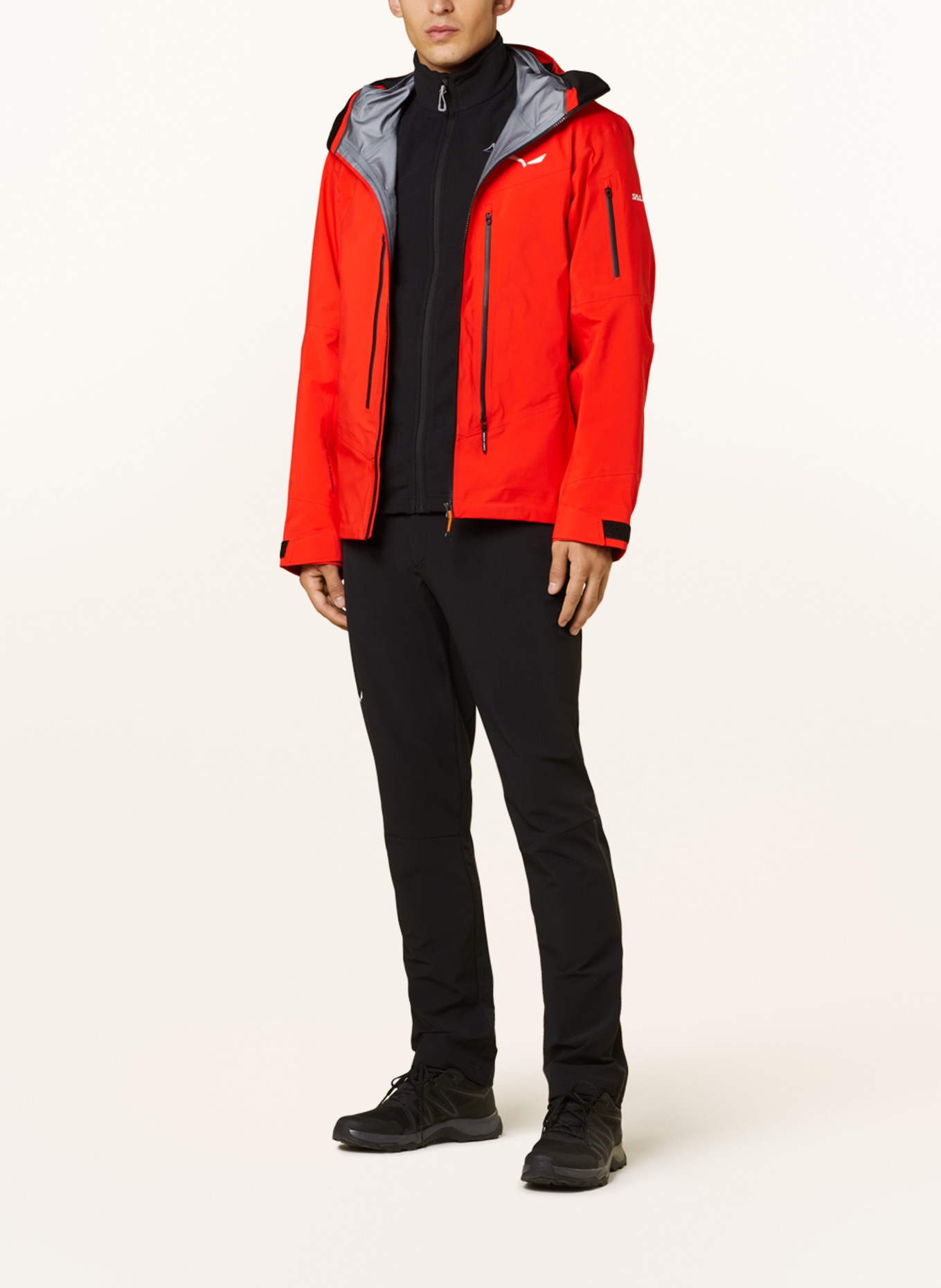 SALEWA Rain jacket ORTLES GORE-TEX® PRO STRETCH, Color: ORANGE (Image 2)