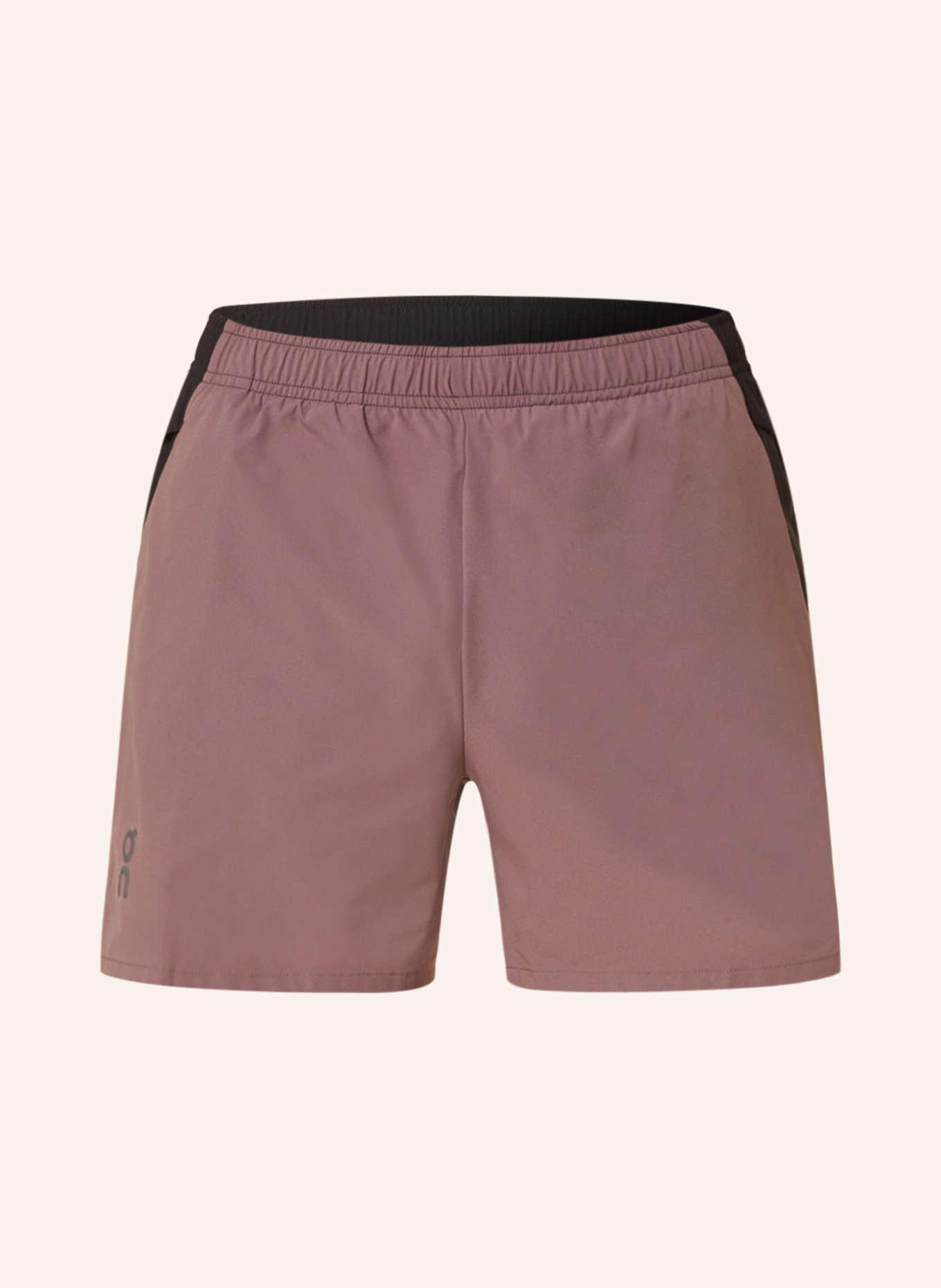 On 2-in-1 running shorts ESSENTIAL, Color: GRAY/ BLACK (Image 1)