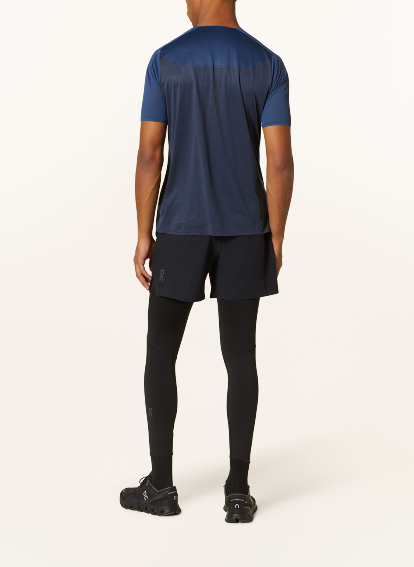 On 7/8 running tights, Color: BLACK (Image 3)