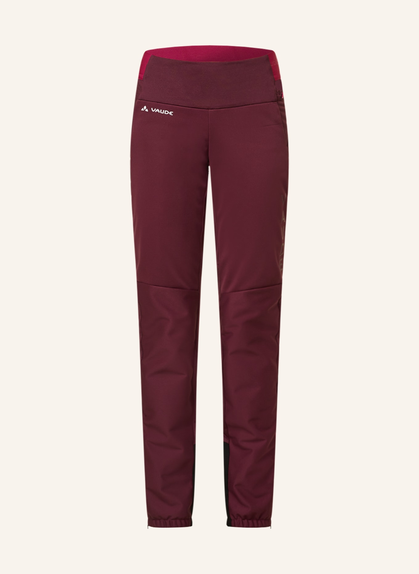 VAUDE Softshell trousers LARICE, Color: DARK RED (Image 1)