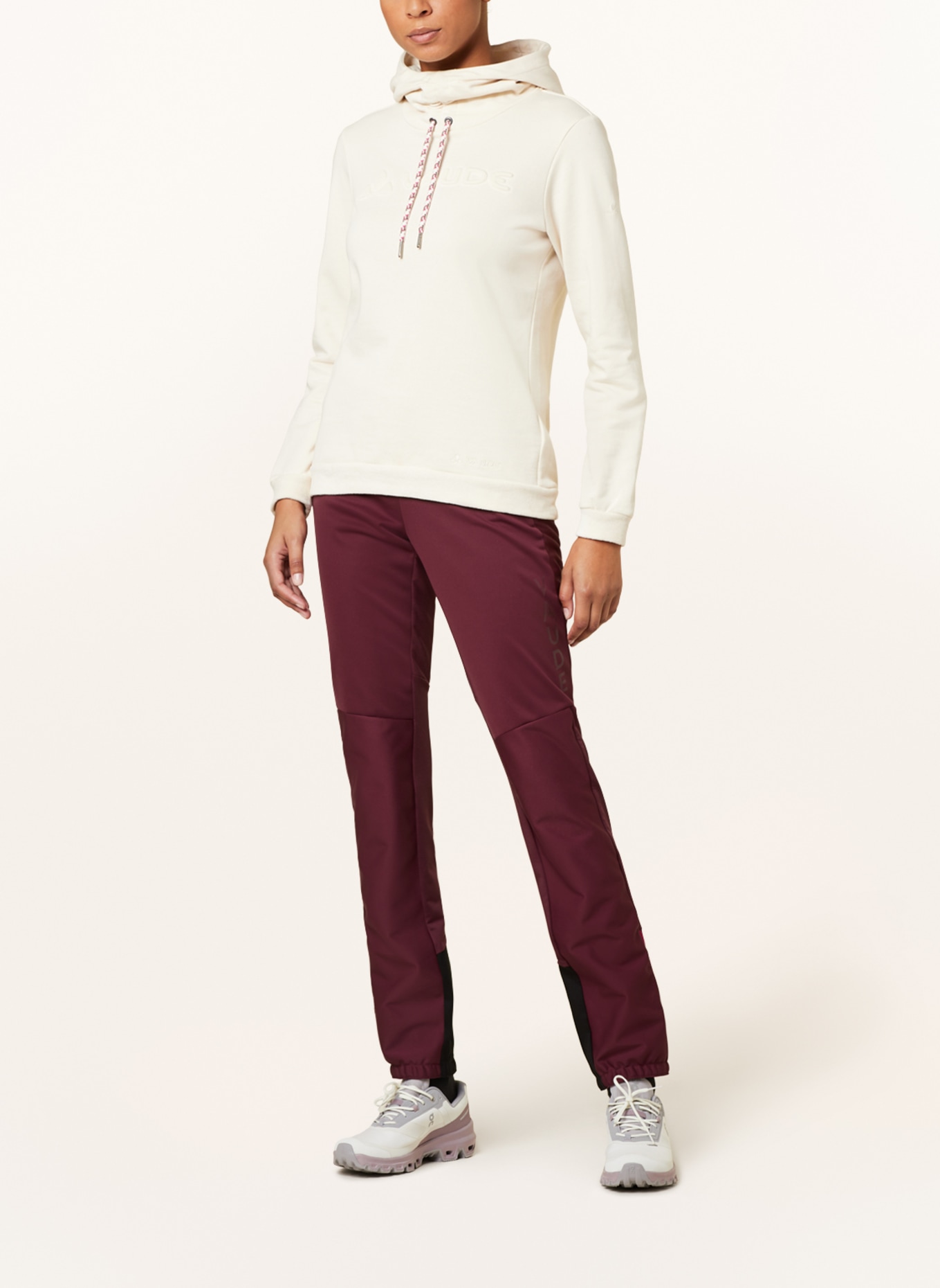 VAUDE Softshell trousers LARICE, Color: DARK RED (Image 2)