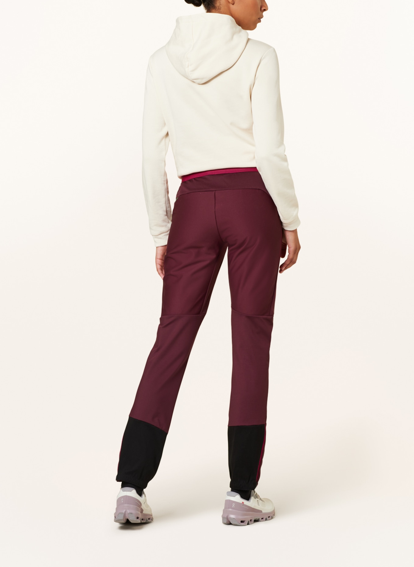 VAUDE Softshell trousers LARICE, Color: DARK RED (Image 3)