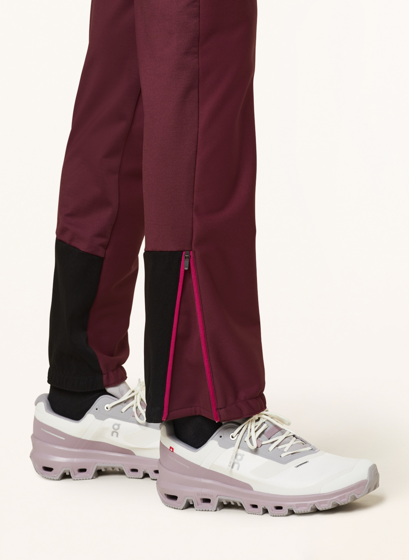 VAUDE Softshell trousers LARICE, Color: DARK RED (Image 5)